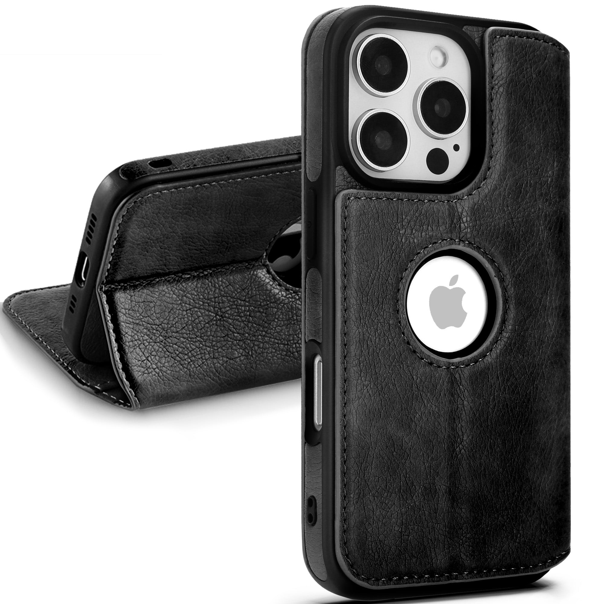 ORRO iPhone 16 Series Case - Vegan Leather Wallet Flip