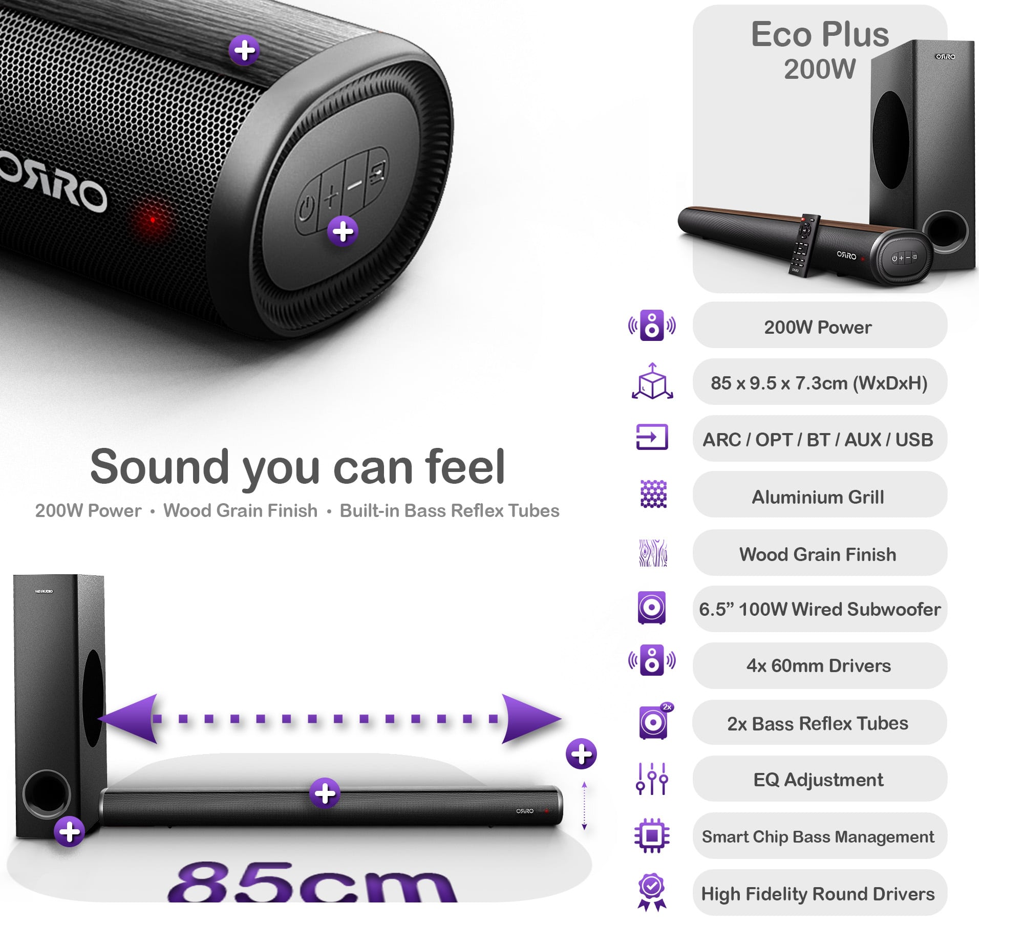 Eco Plus Series Soundbar · 200W