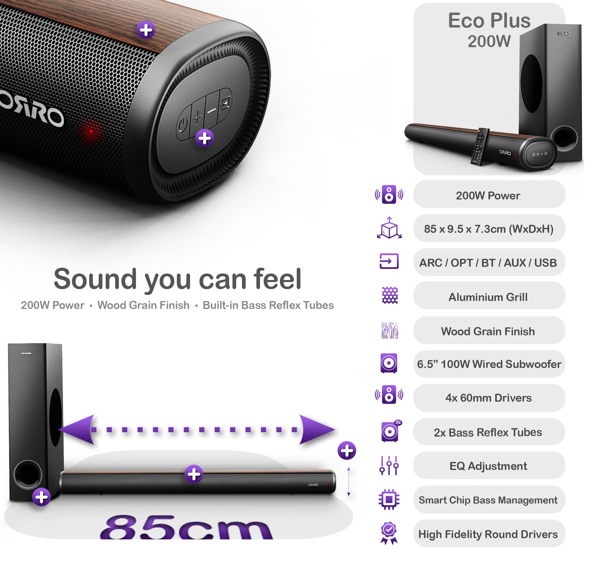 Eco Plus Series Soundbar · 200W