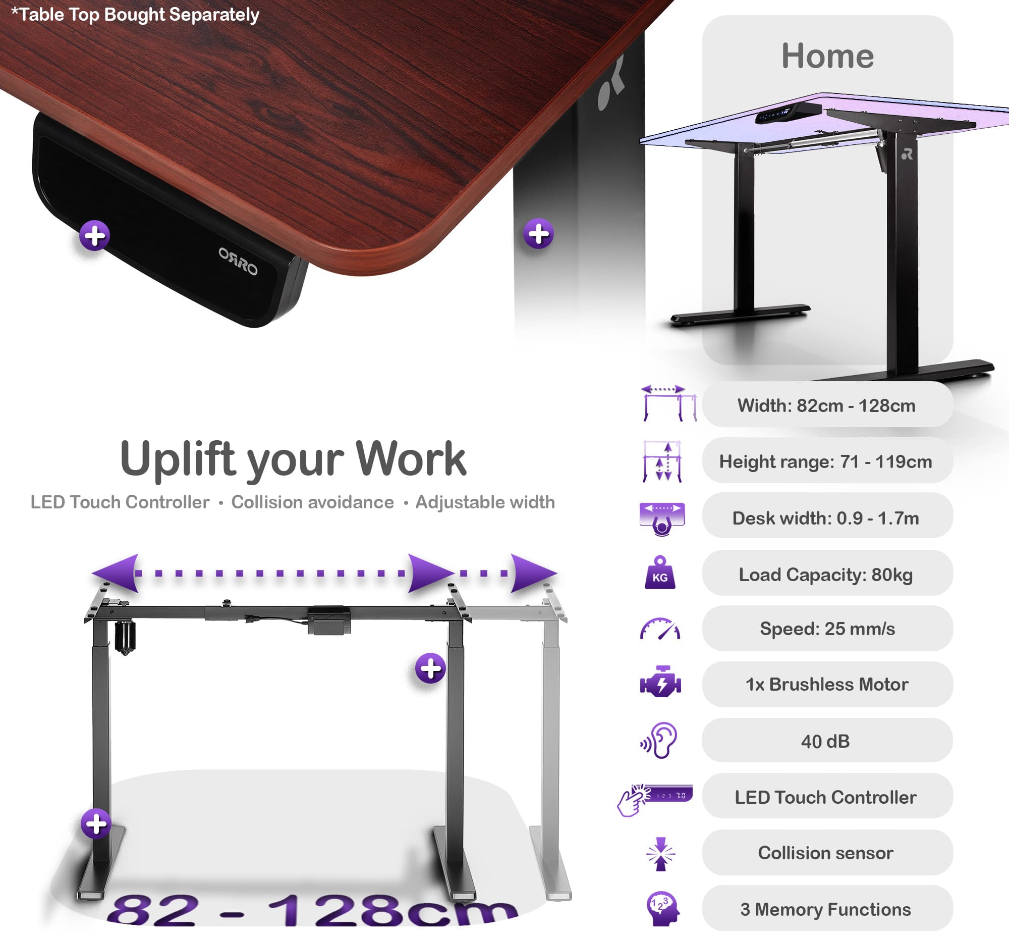 ORRO Home Standing Desk Frame