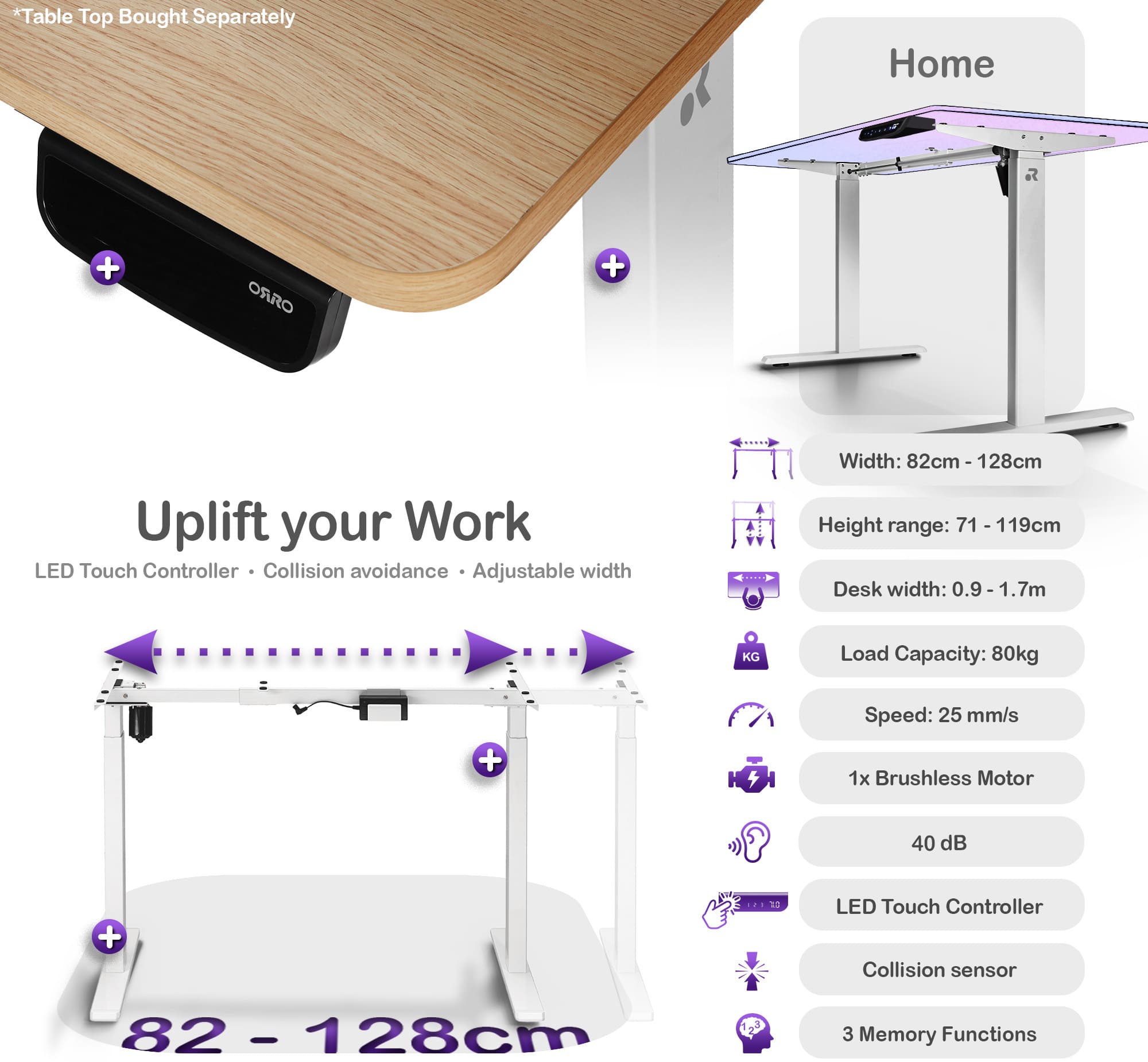 ORRO Home Standing Desk Frame