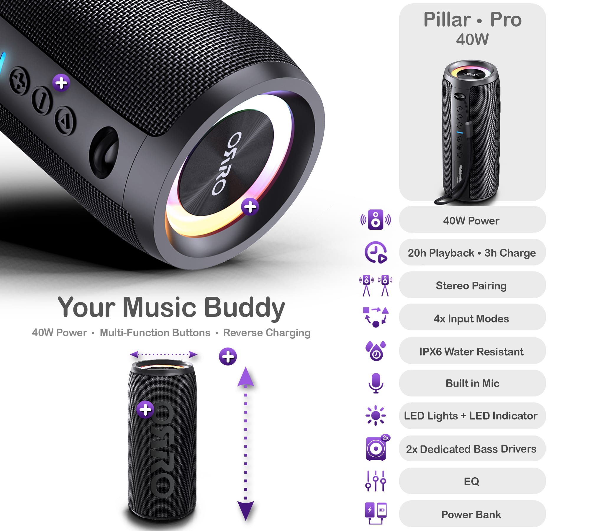 Pillar Pro Series · Portable Speaker