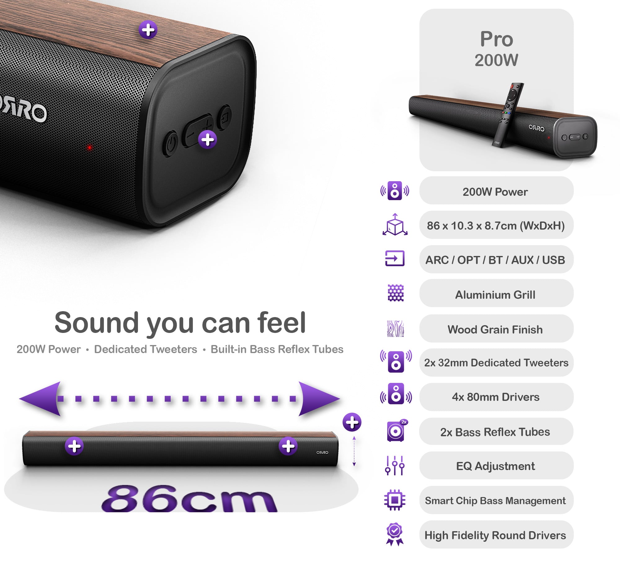 Pro Series Soundbar · 200W