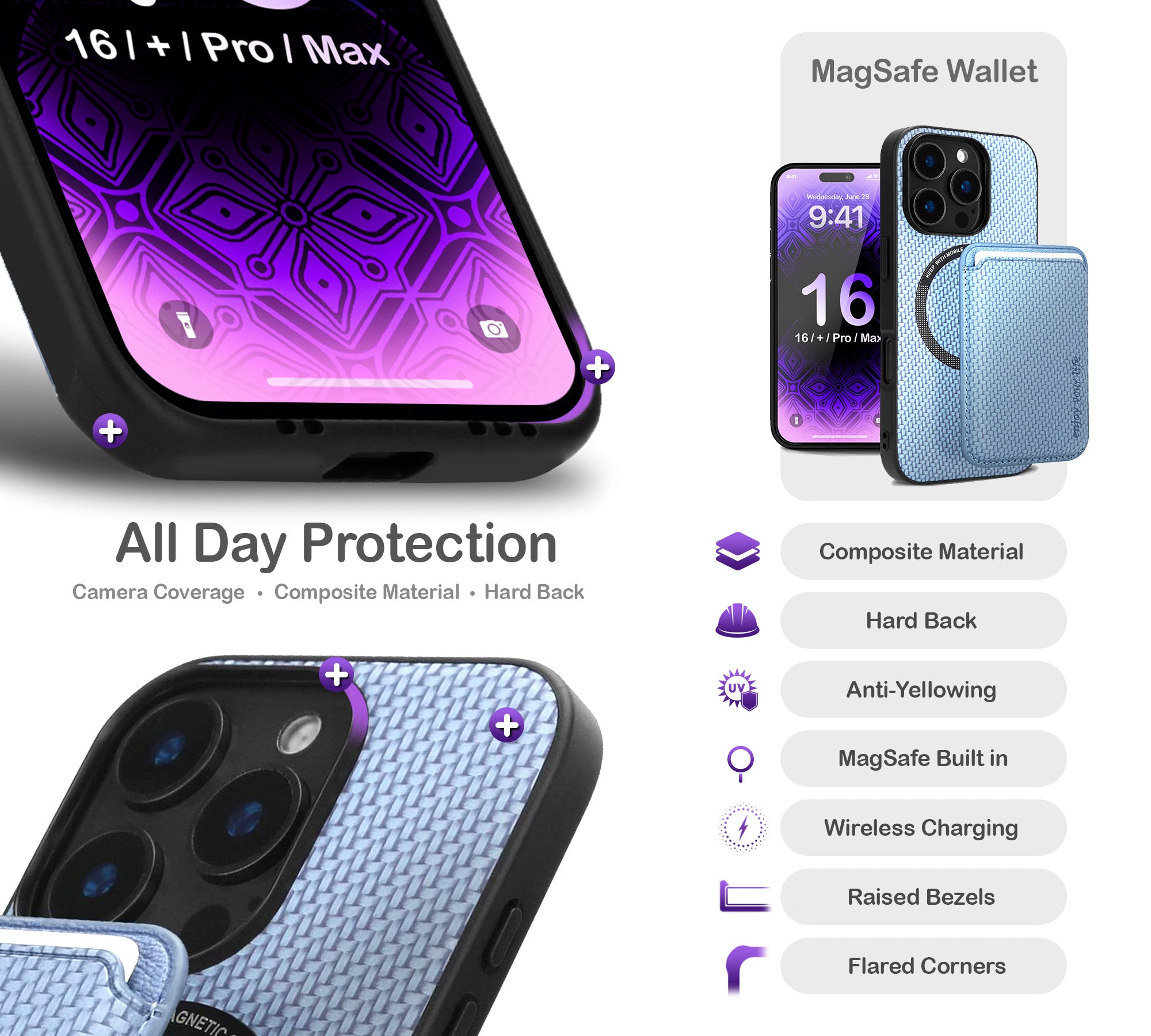 ORRO iPhone 16 Series Case - MagSage Wallet