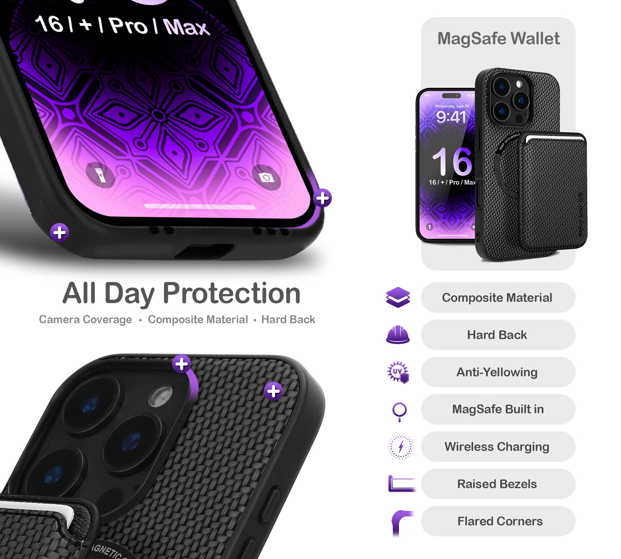 ORRO iPhone 16 Series Case - MagSage Wallet