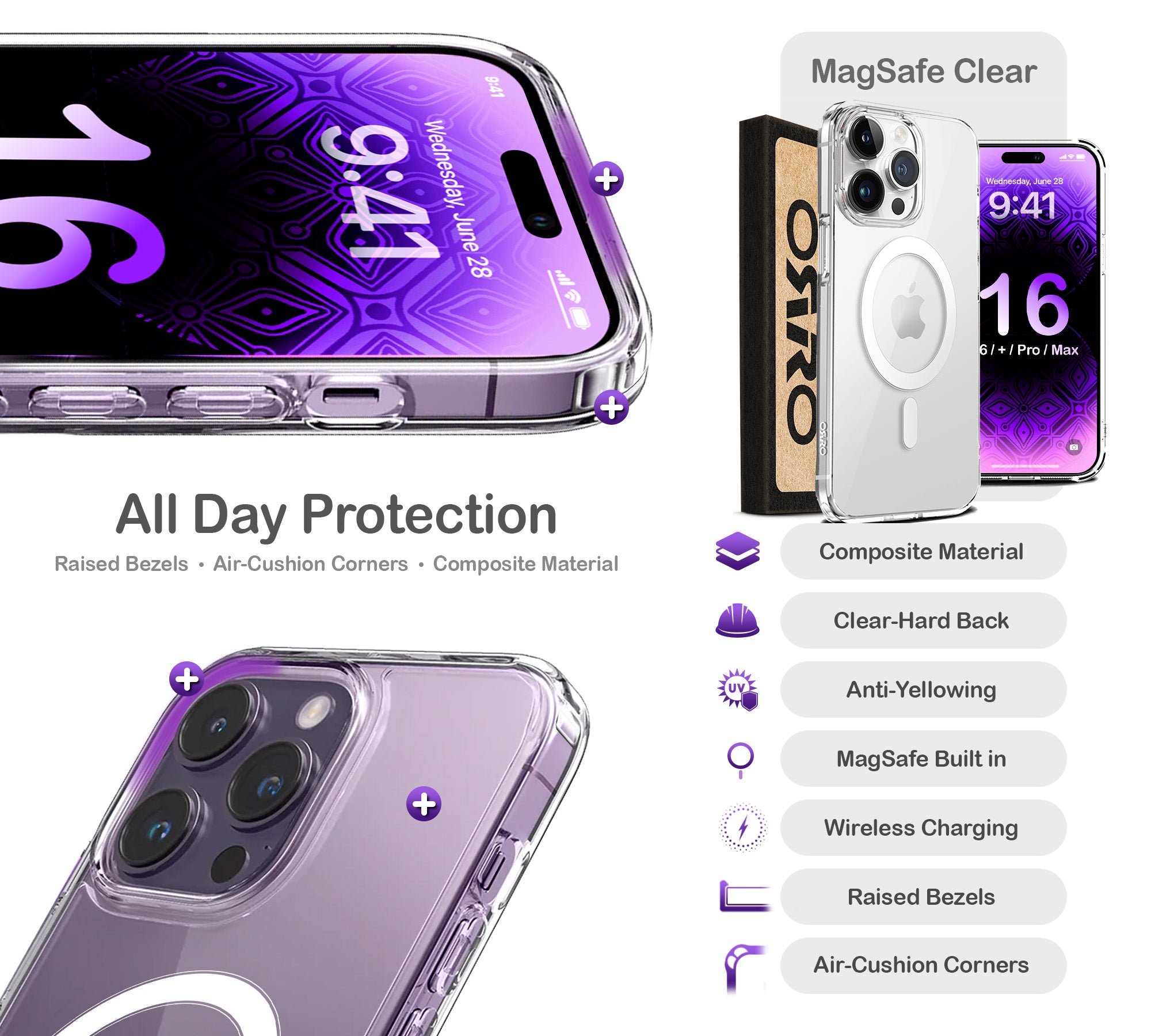 ORRO iPhone 16 Series Case - Clear MagSafe