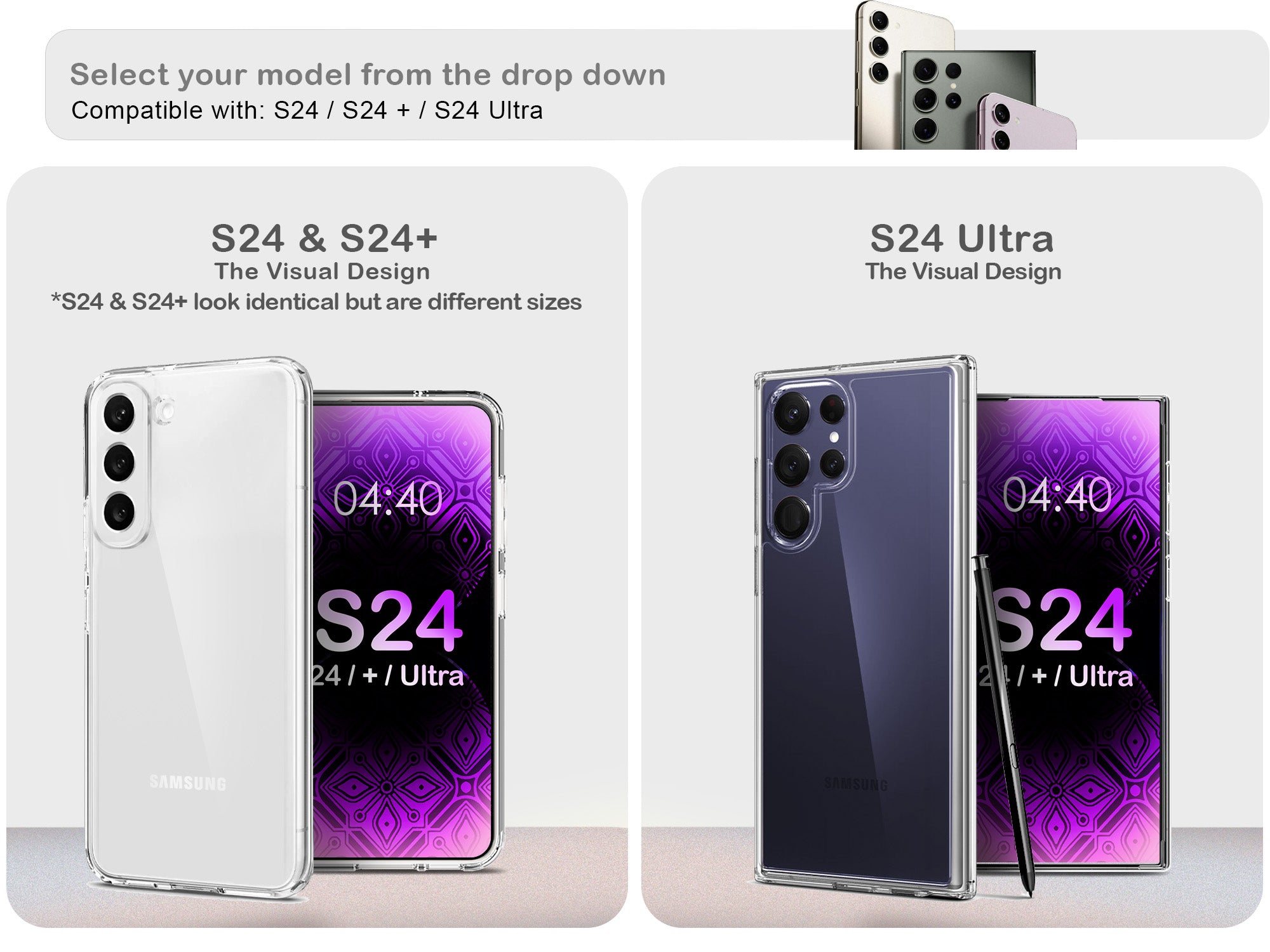ORRO Samsung S24 Series Clear Case