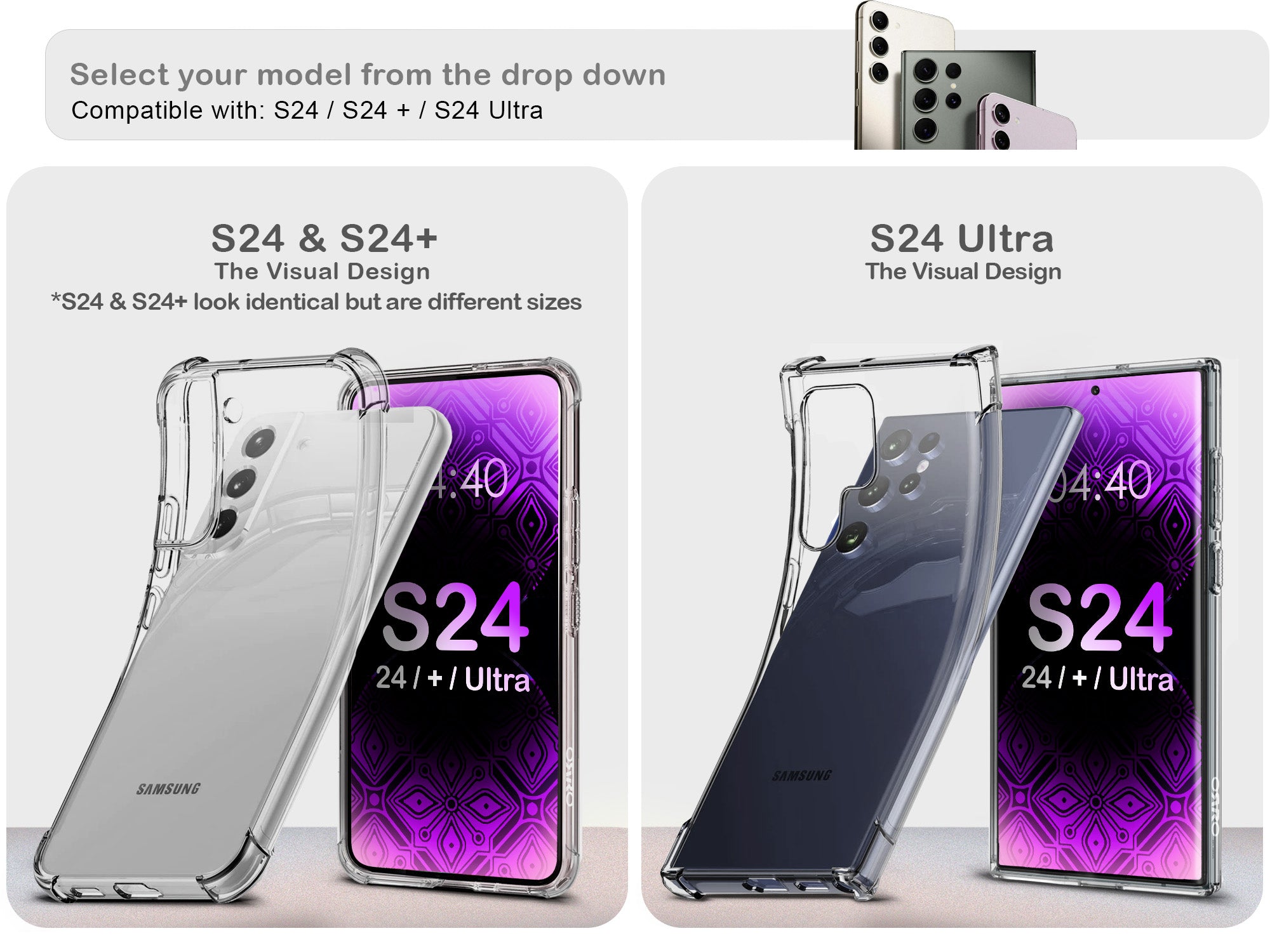 ORRO Samsung S24 Series Clear Case