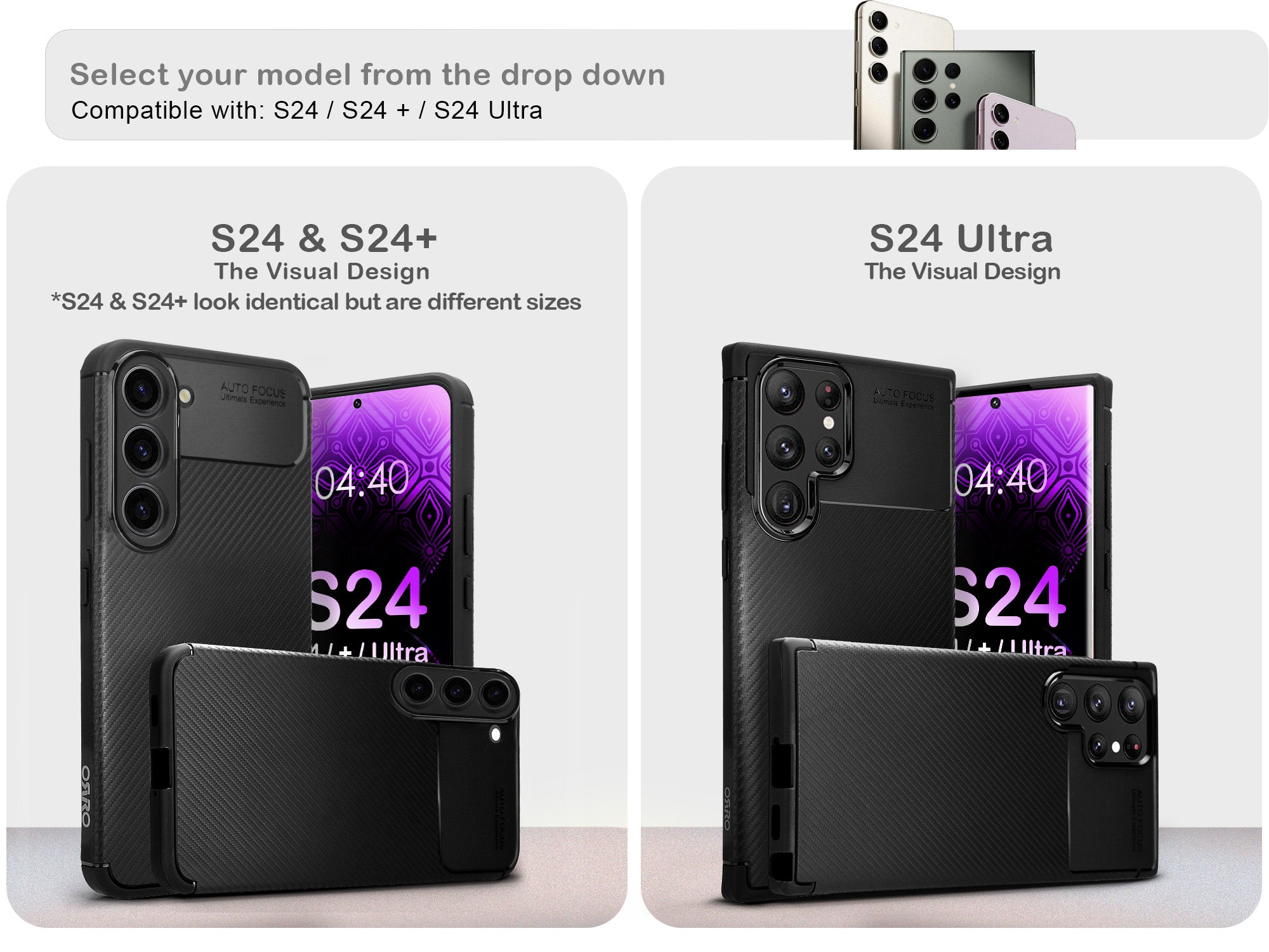 ORRO Samsung S24 Series Flexible Carbon Case