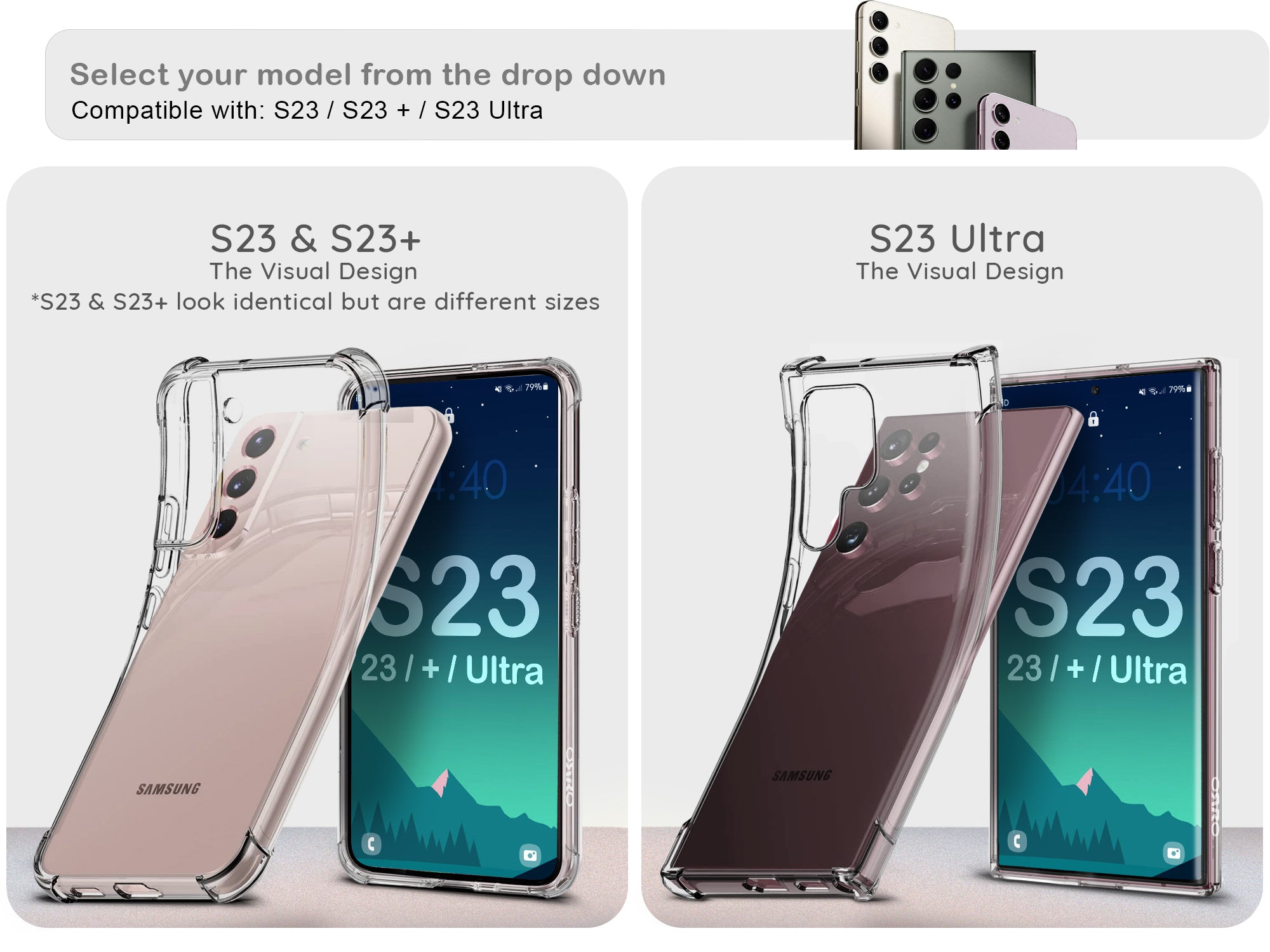 ORRO Samsung S23 Series Clear Case
