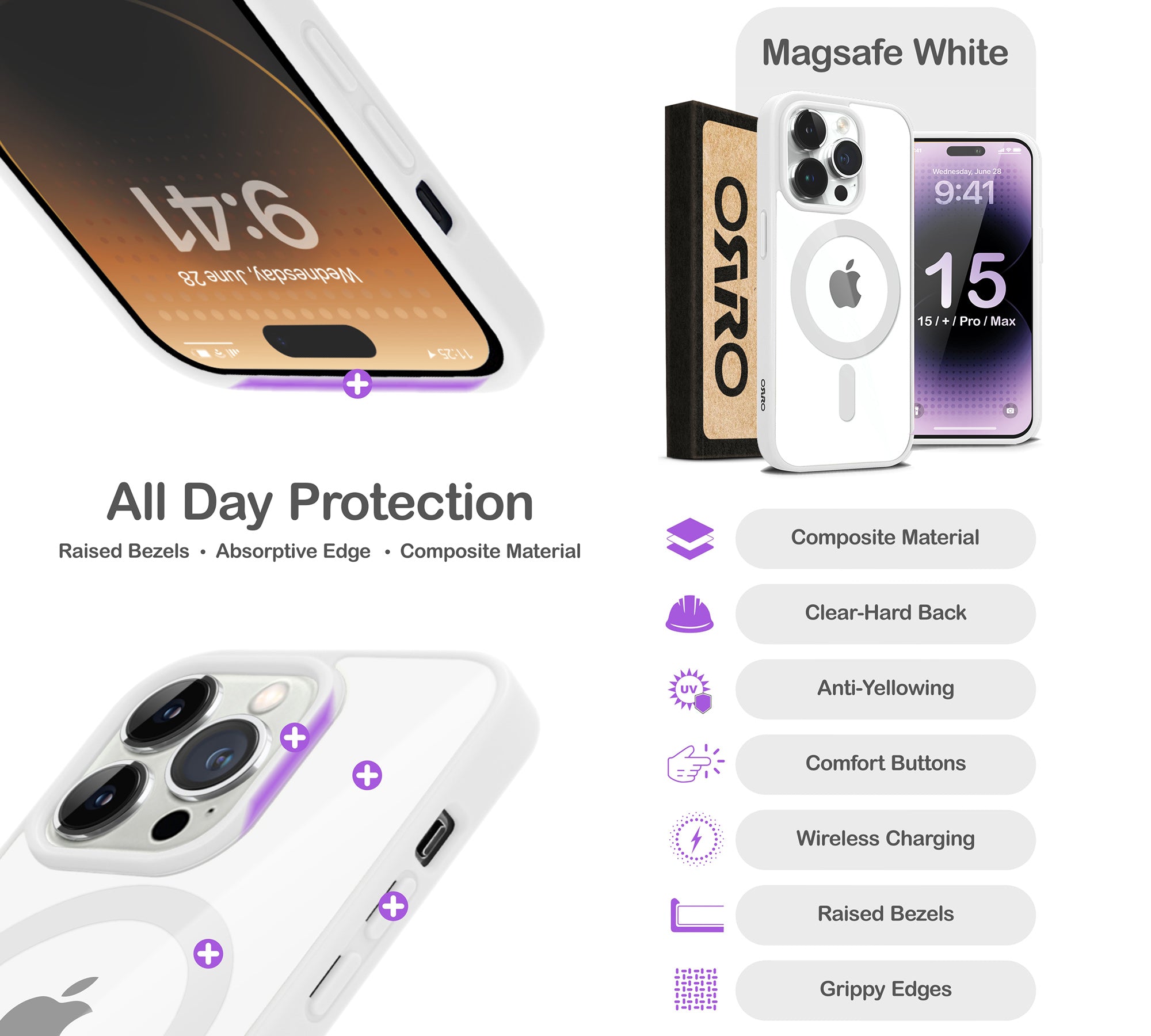 ORRO iPhone 15 Series Case - MagSage Colours