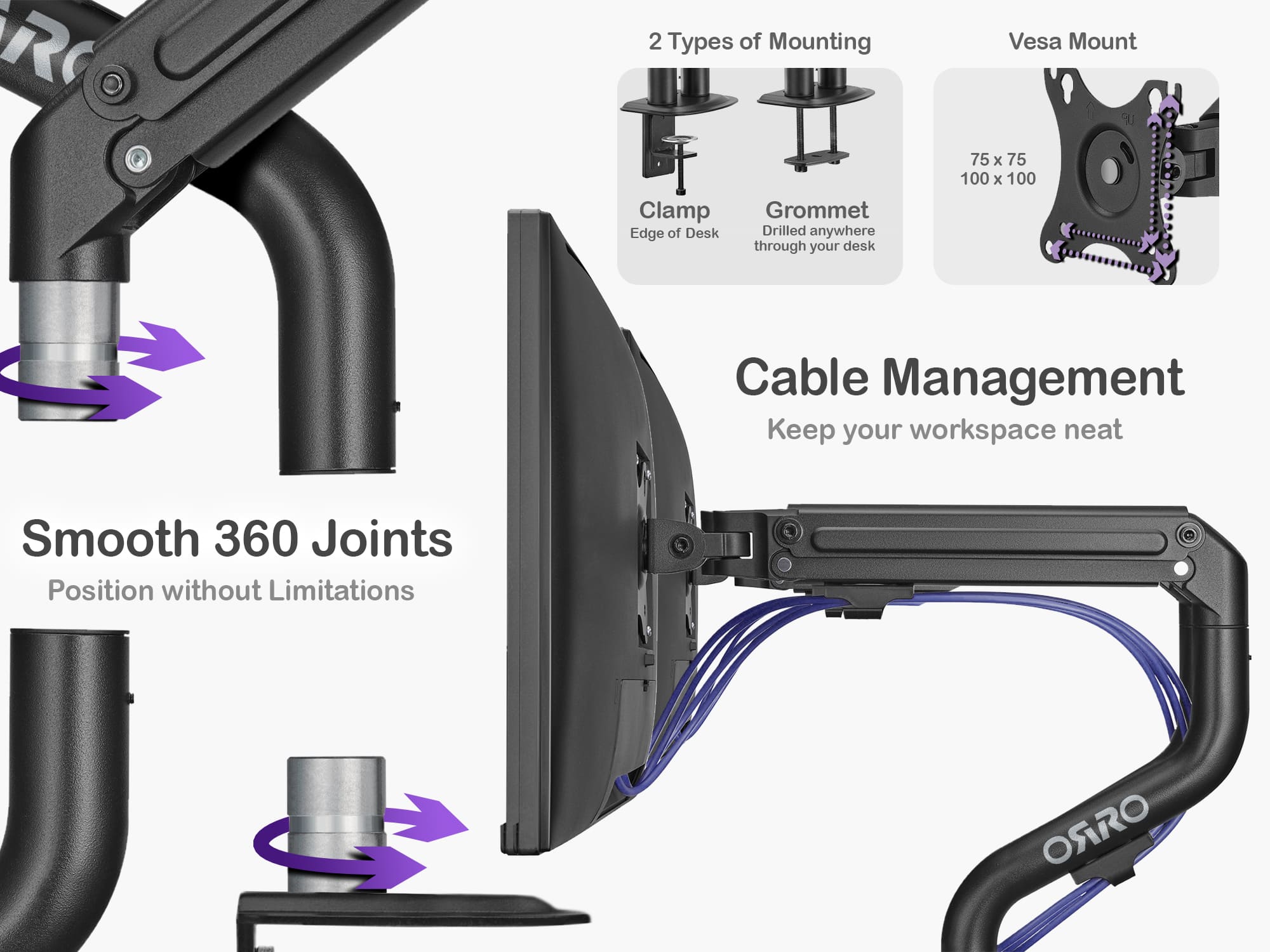 ORRO Home Gen 1 - Dual Monitor Arm