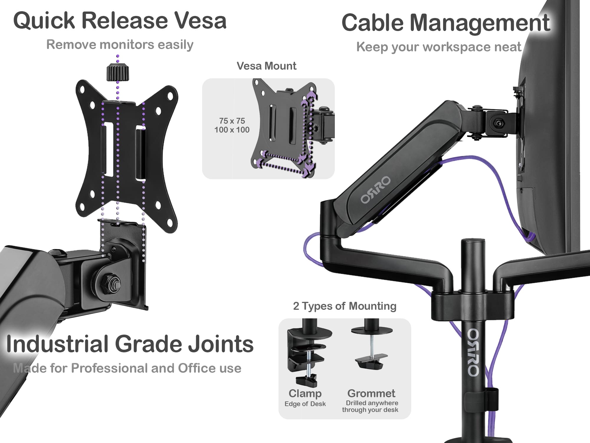 ORRO Pro Plus Gen 1 - Dual Monitor Arm