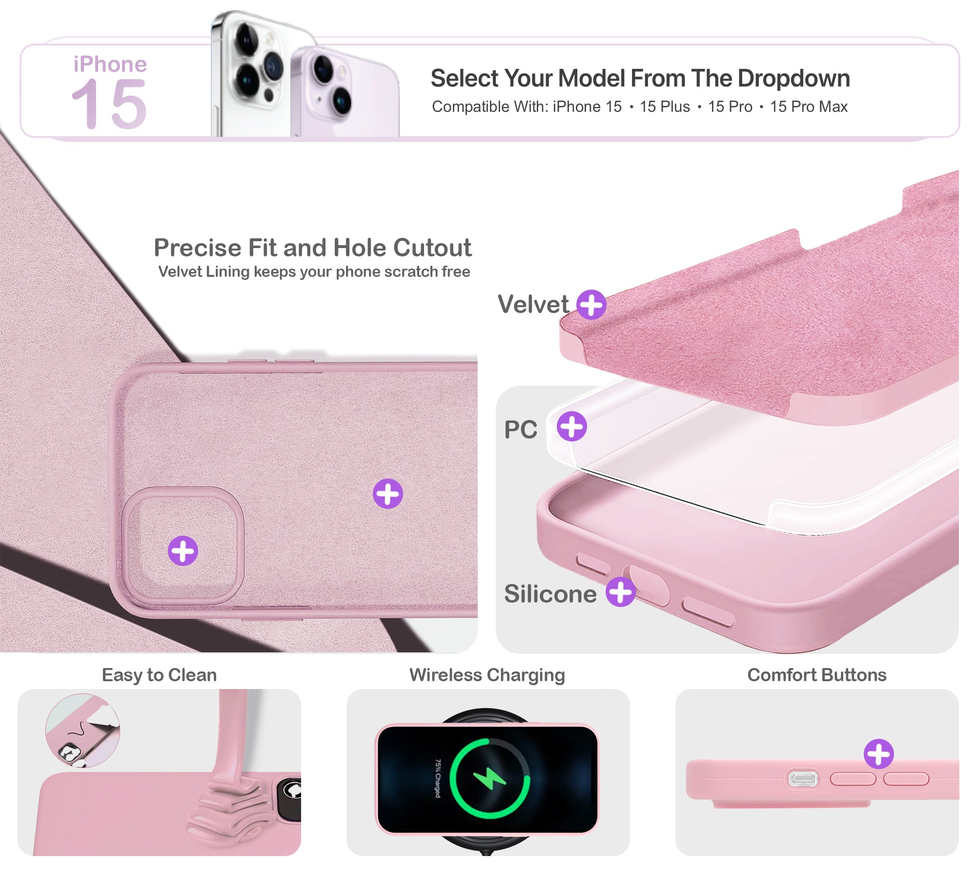ORRO iPhone 15 Series Case - Liquid Silicone