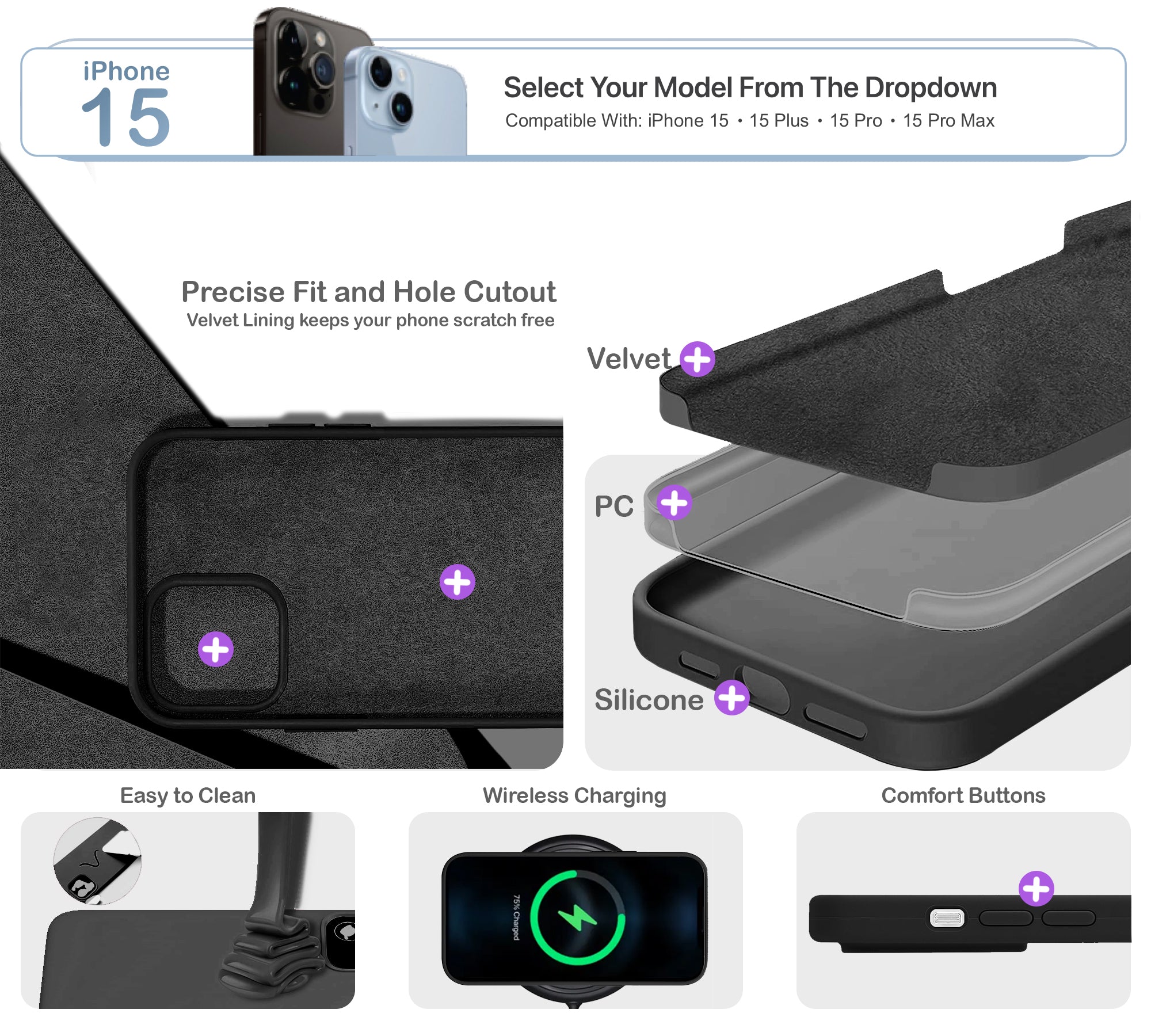 ORRO iPhone 15 Series Case - Liquid Silicone