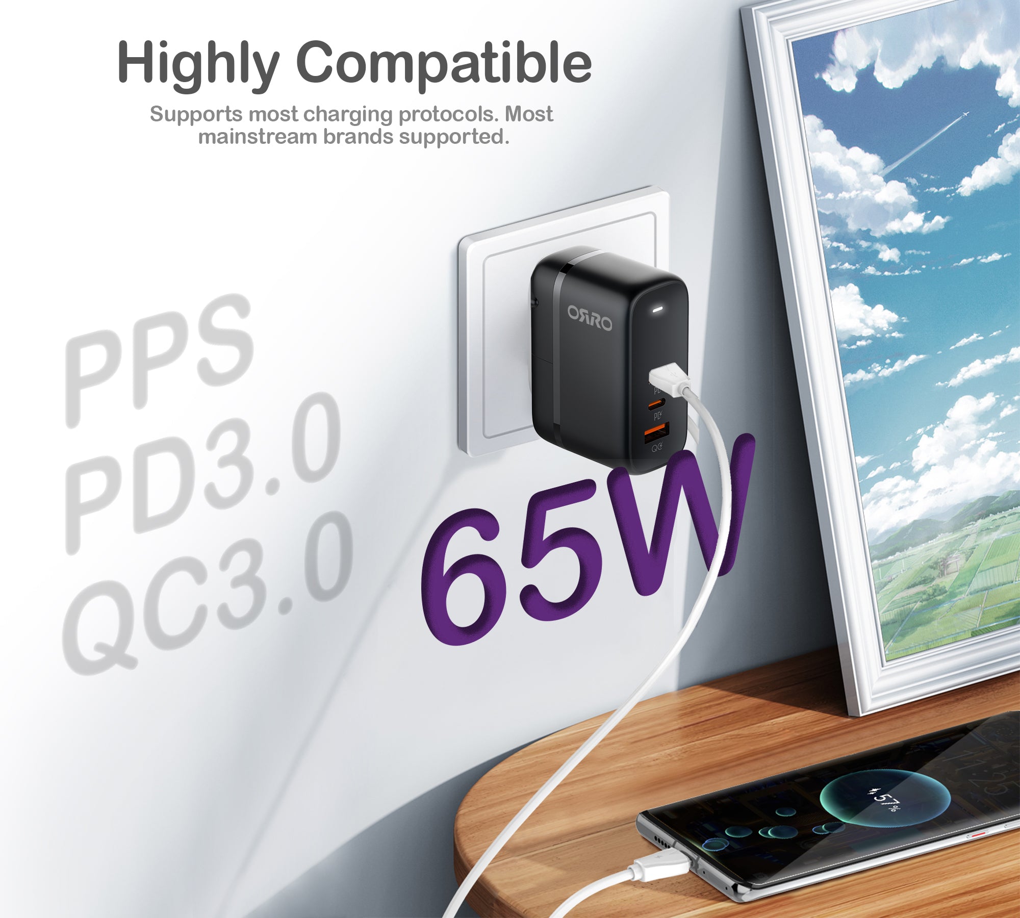 65W Fast Charger · Pro Series