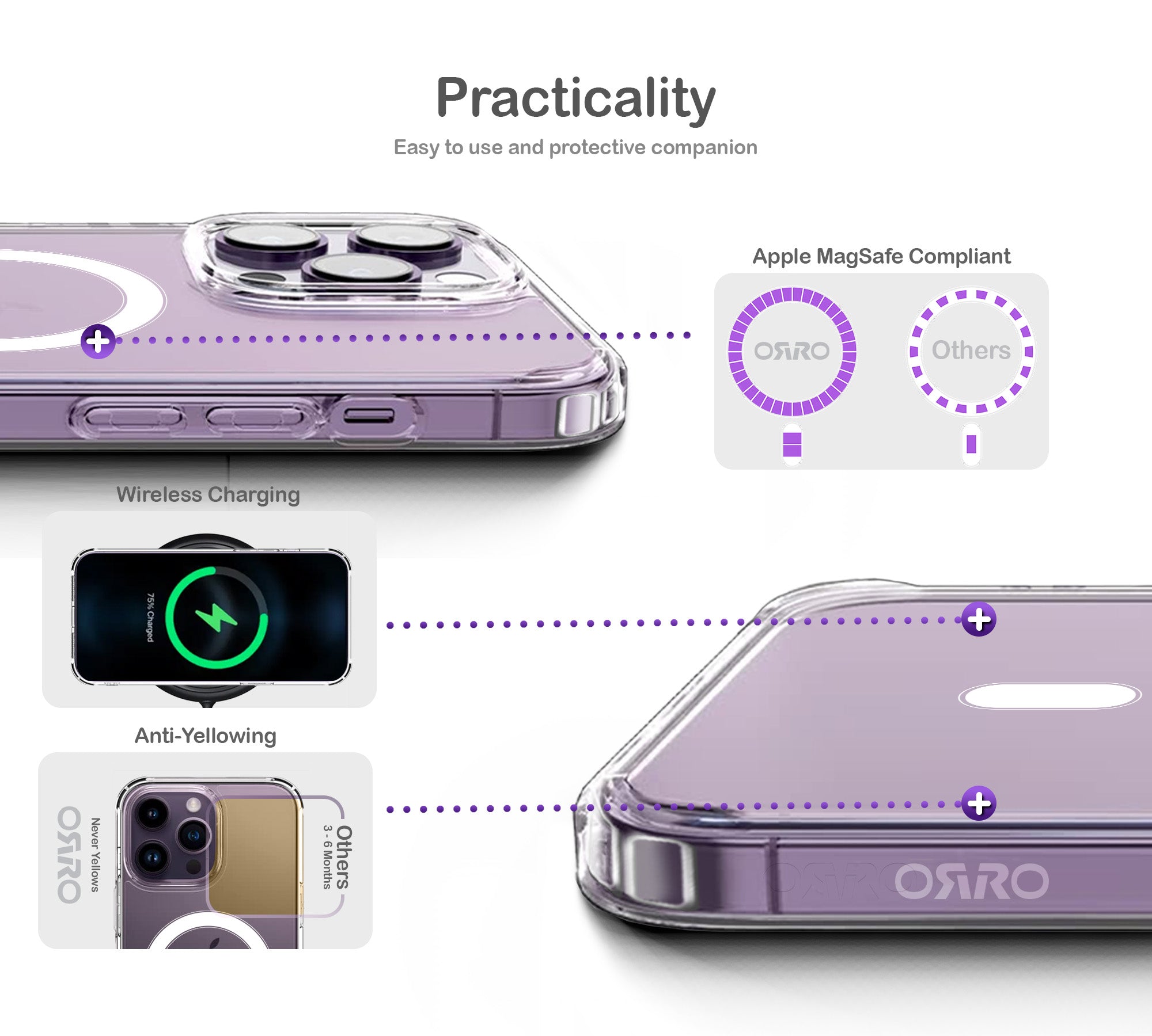ORRO iPhone 16 Series Case - Clear MagSafe