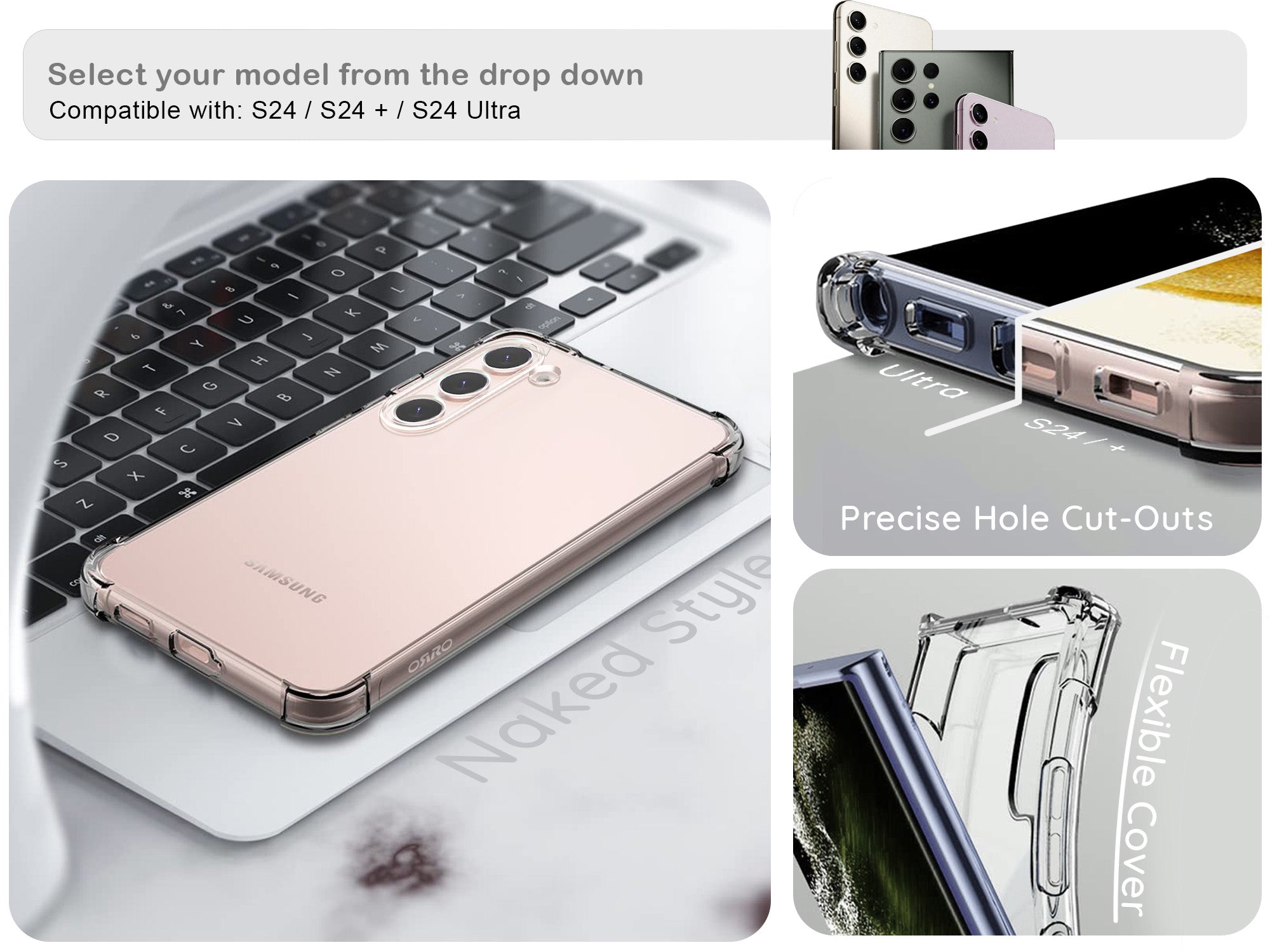 ORRO Samsung S24 Series Clear Case