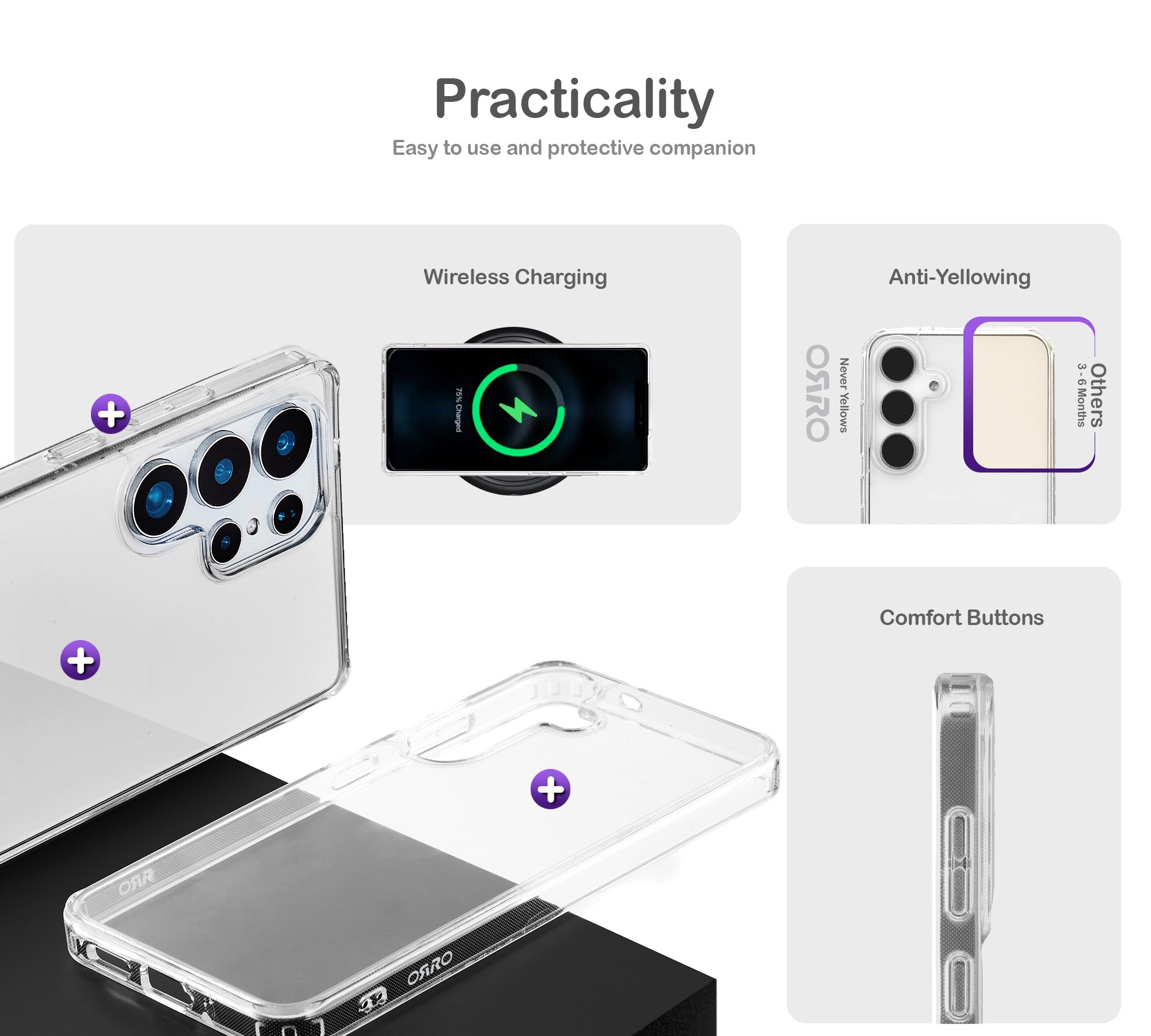 ORRO Samsung S25 Series Clear Case