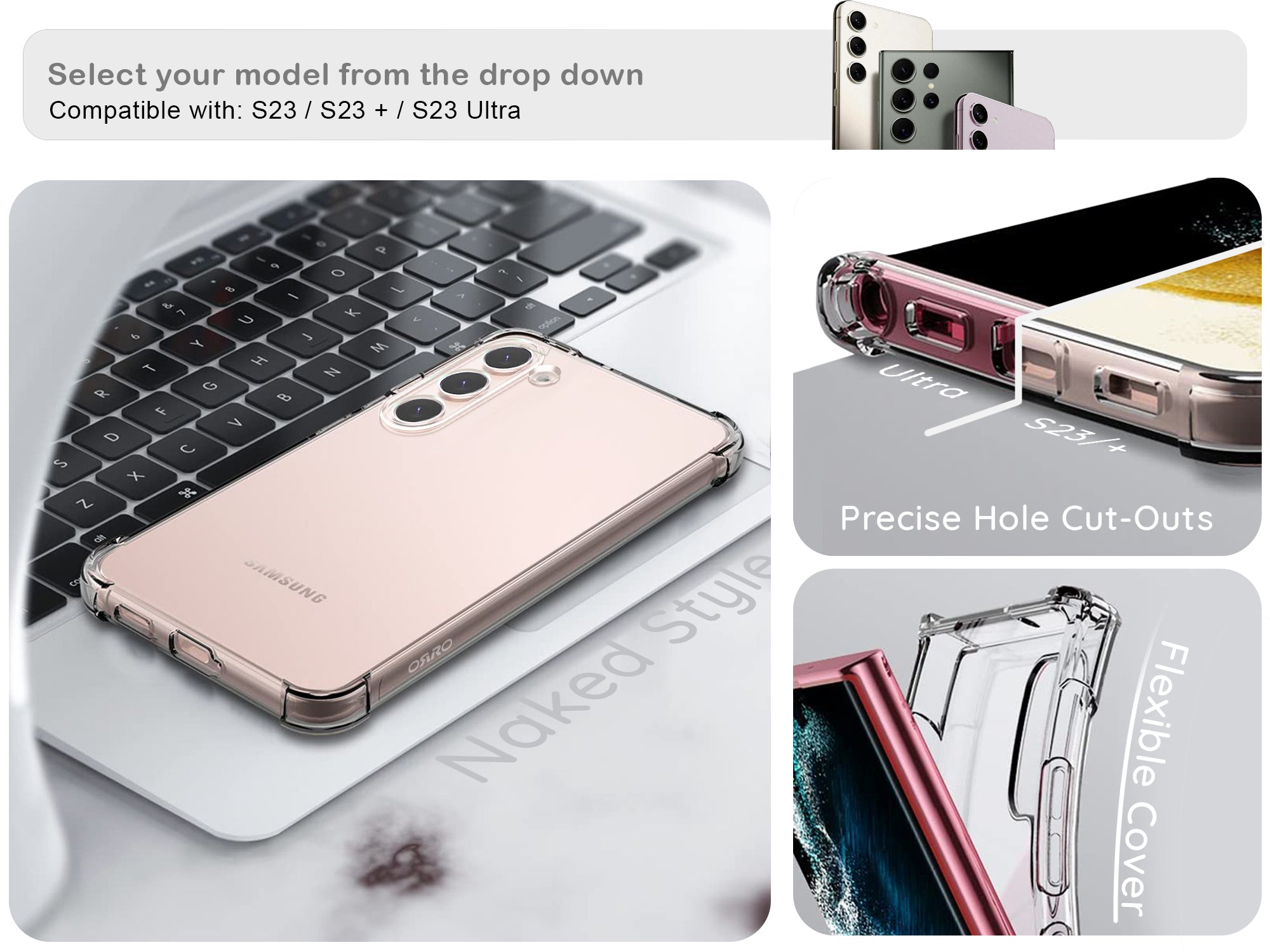 ORRO Samsung S23 Series Clear Case