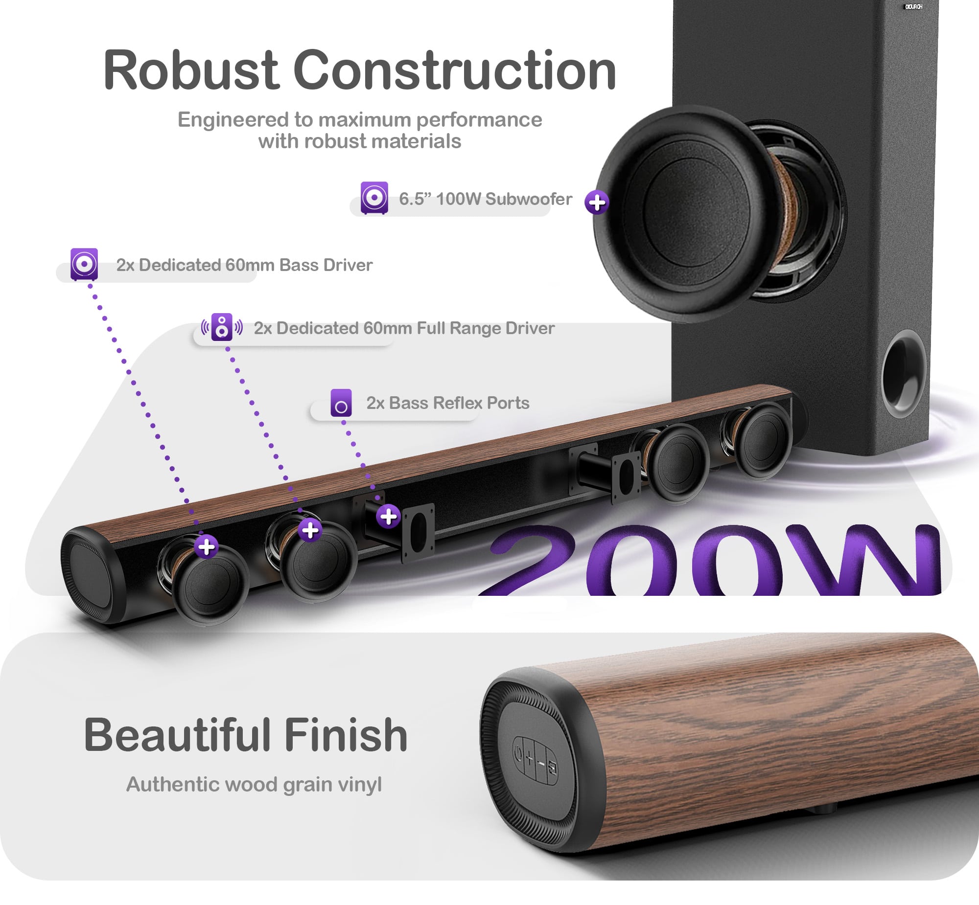 Eco Plus Series Soundbar · 200W