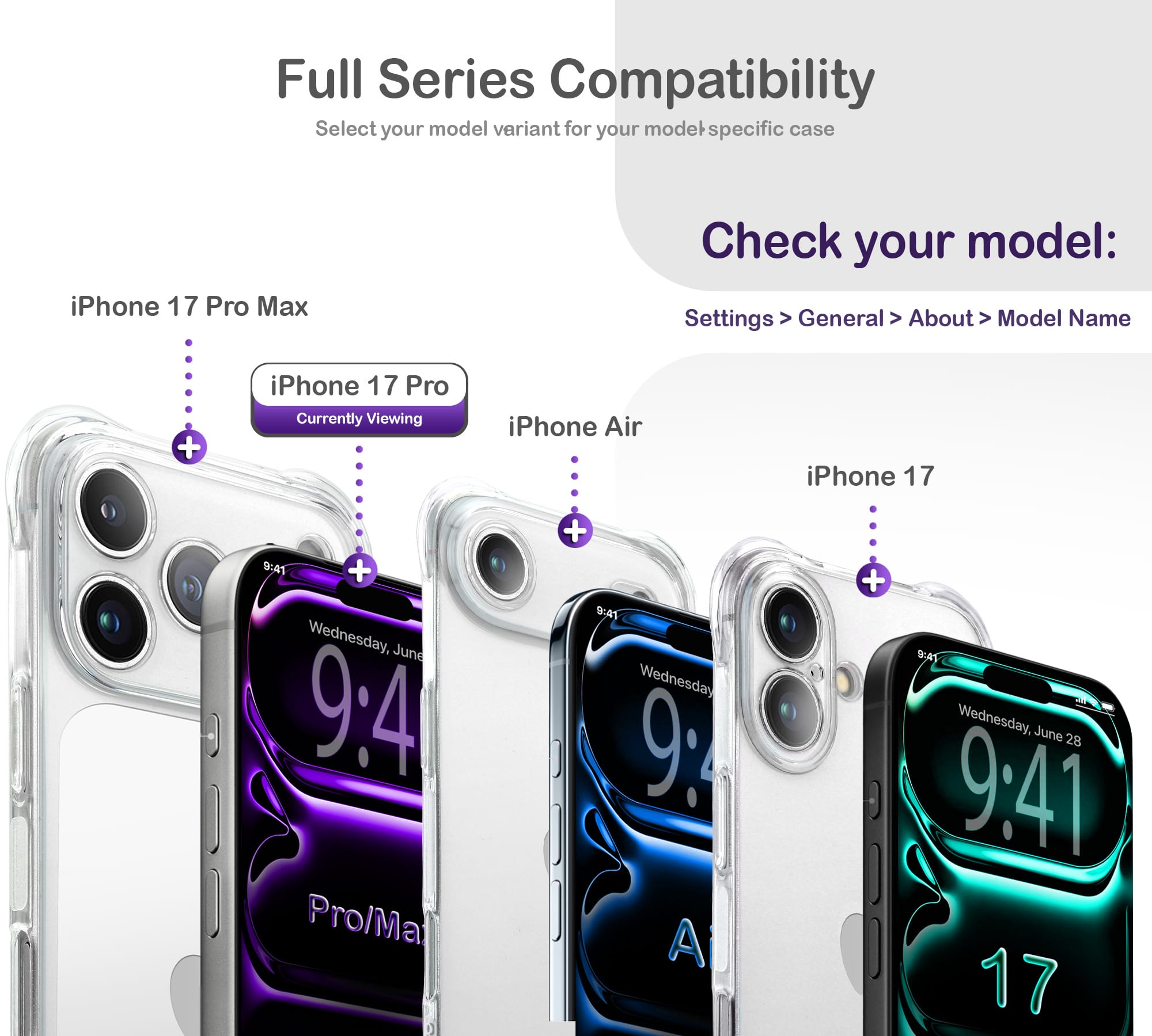 ORRO iPhone 17 Series Case - Clear