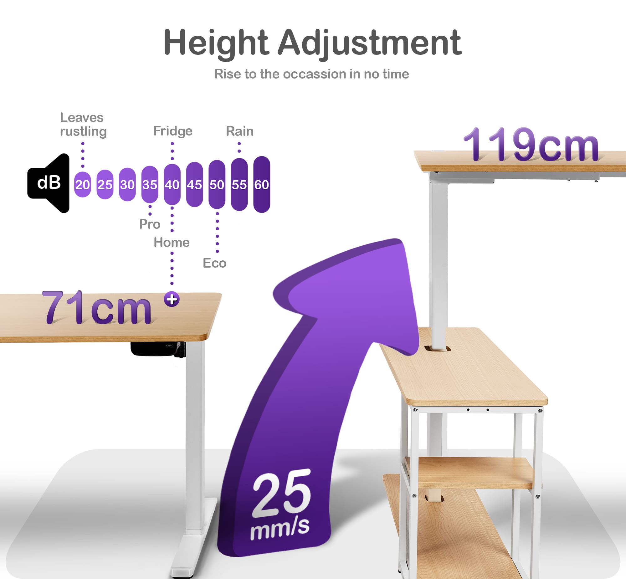 ORRO Home Plus Standing Desk Frame