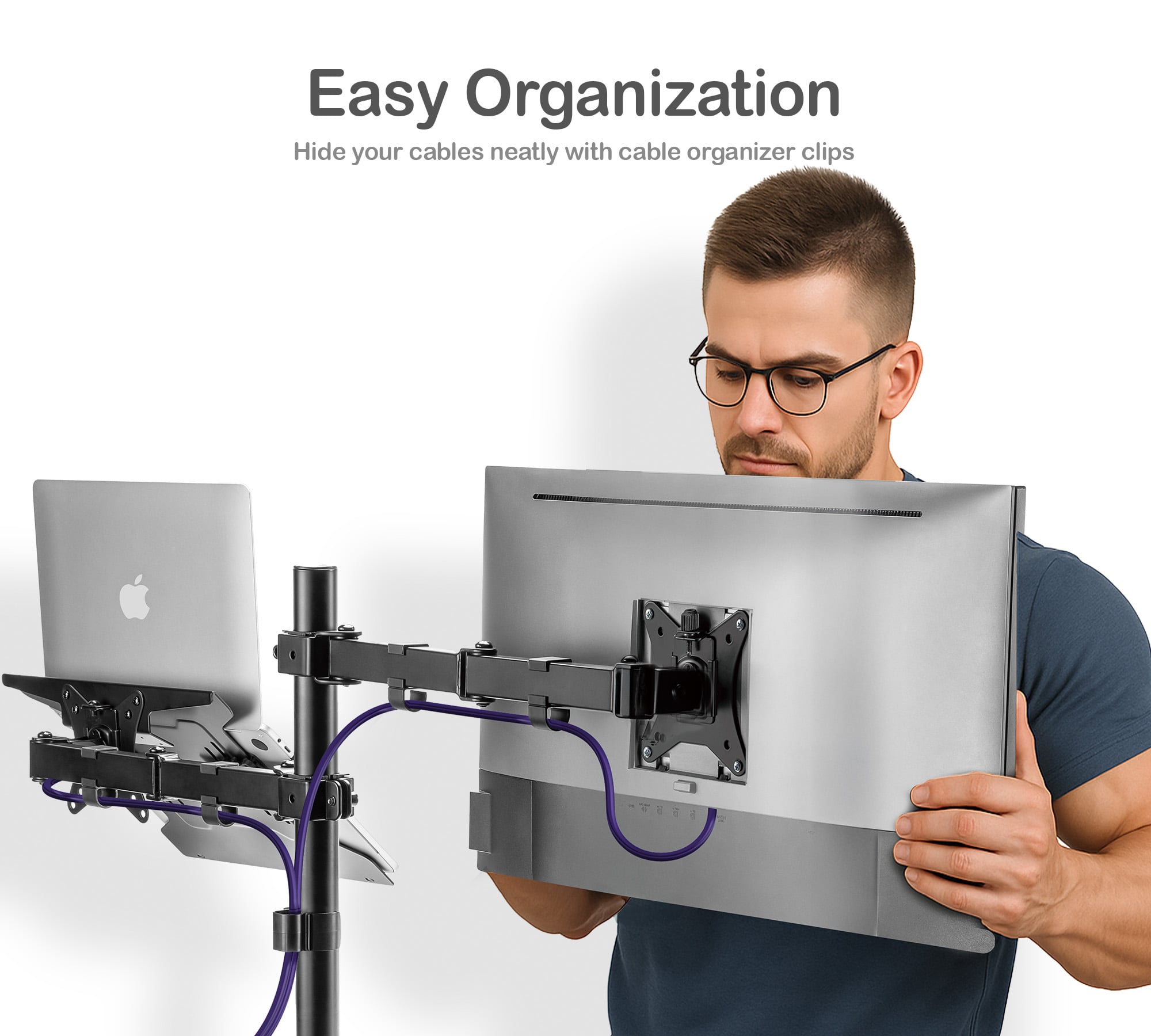 ORRO Eco Plus Gen 1 - Dual Monitor Arm with Laptop Holder