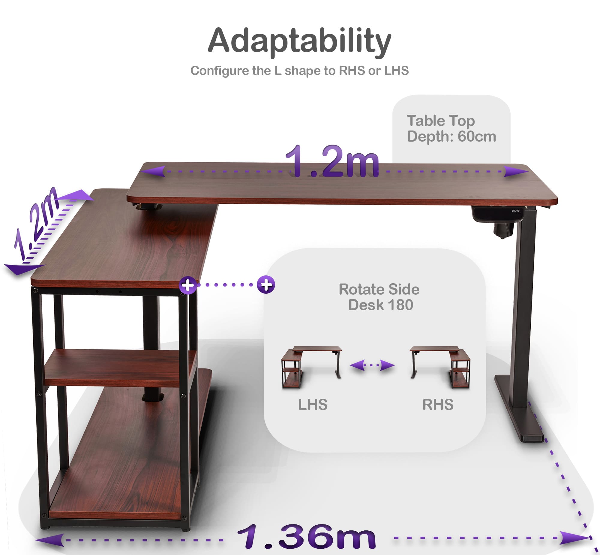 ORRO Home Plus Standing Desk Frame