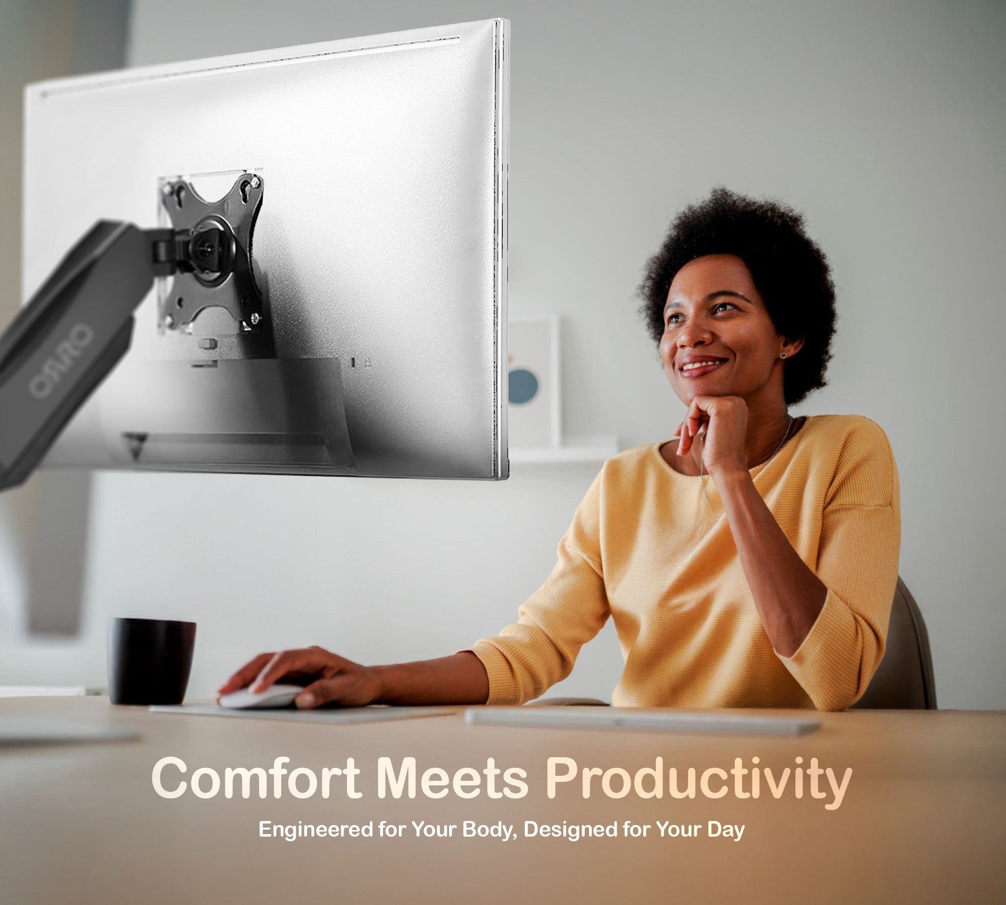 ORRO Home Gen 2 - Wall Mount Single Monitor Arm