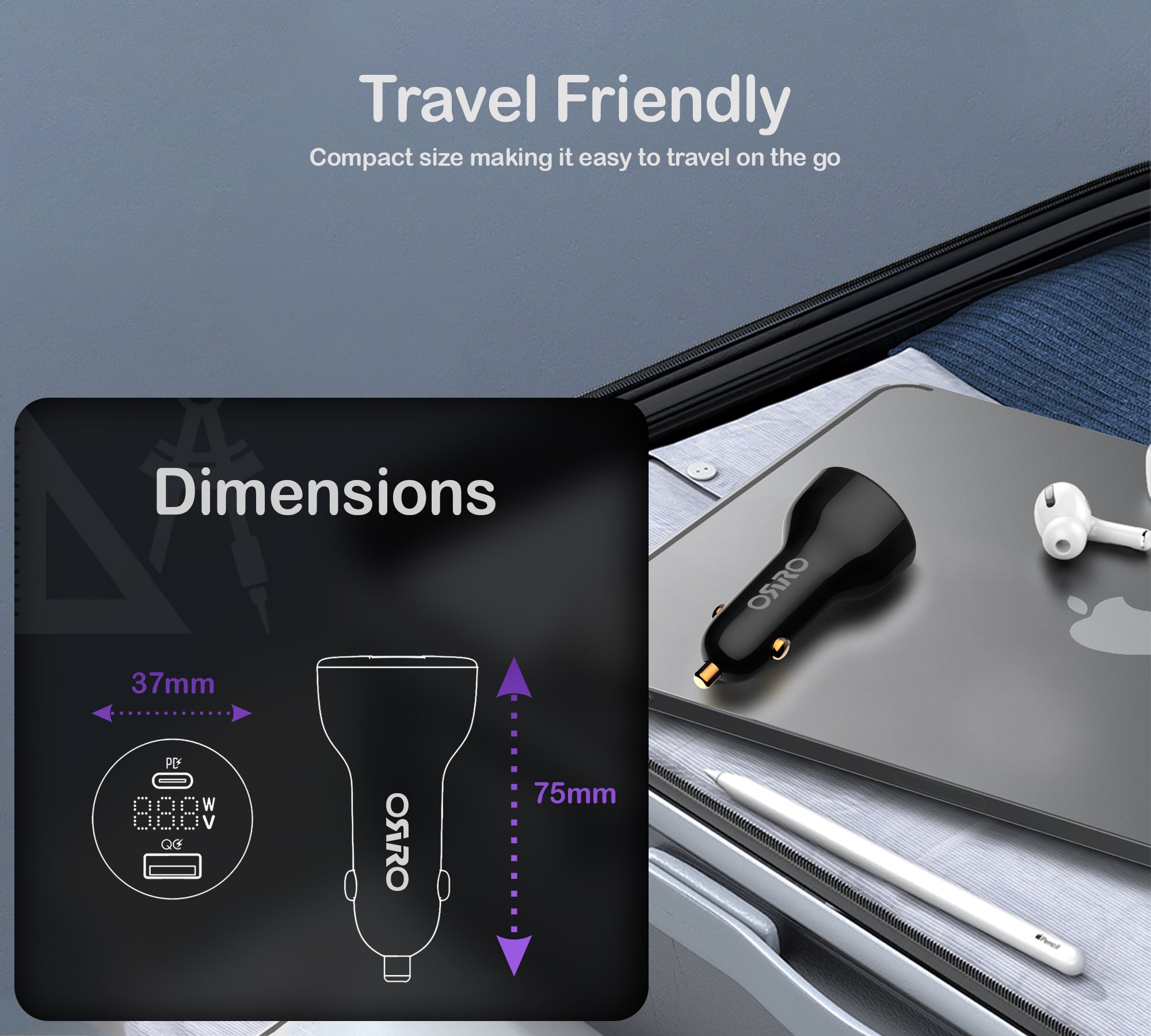 100W Car Fast Charger · Pro Series