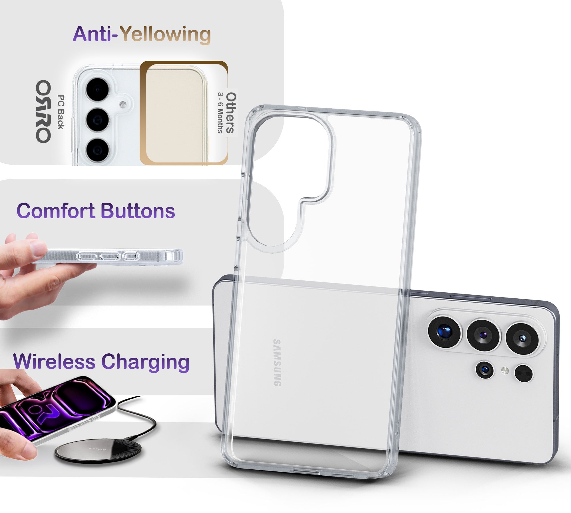 ORRO Samsung S26 Series Case - Clear
