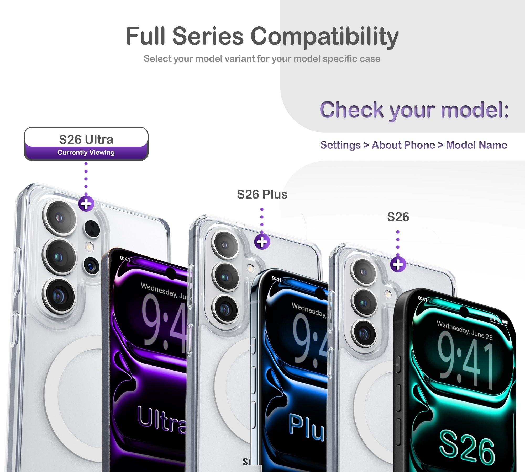 ORRO Samsung S26 Series Case - Clear MagSafe