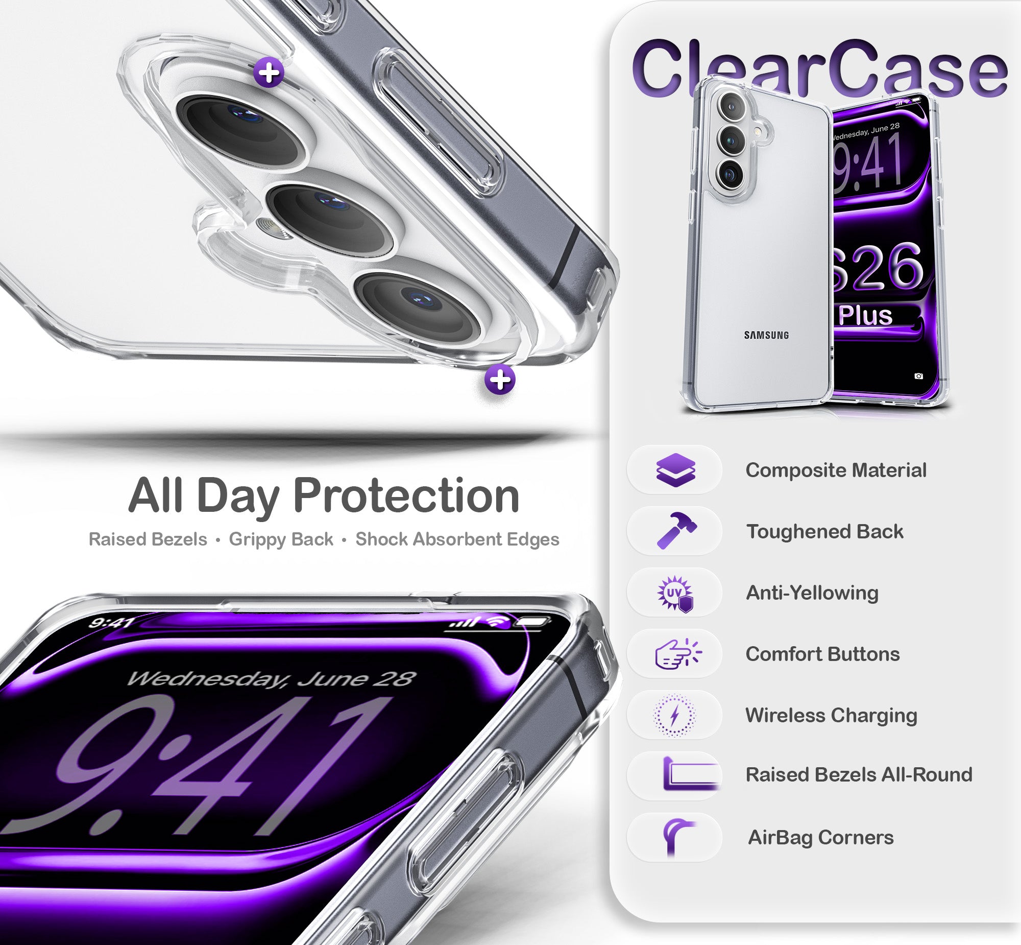 ORRO Samsung S26 Series Case - Clear