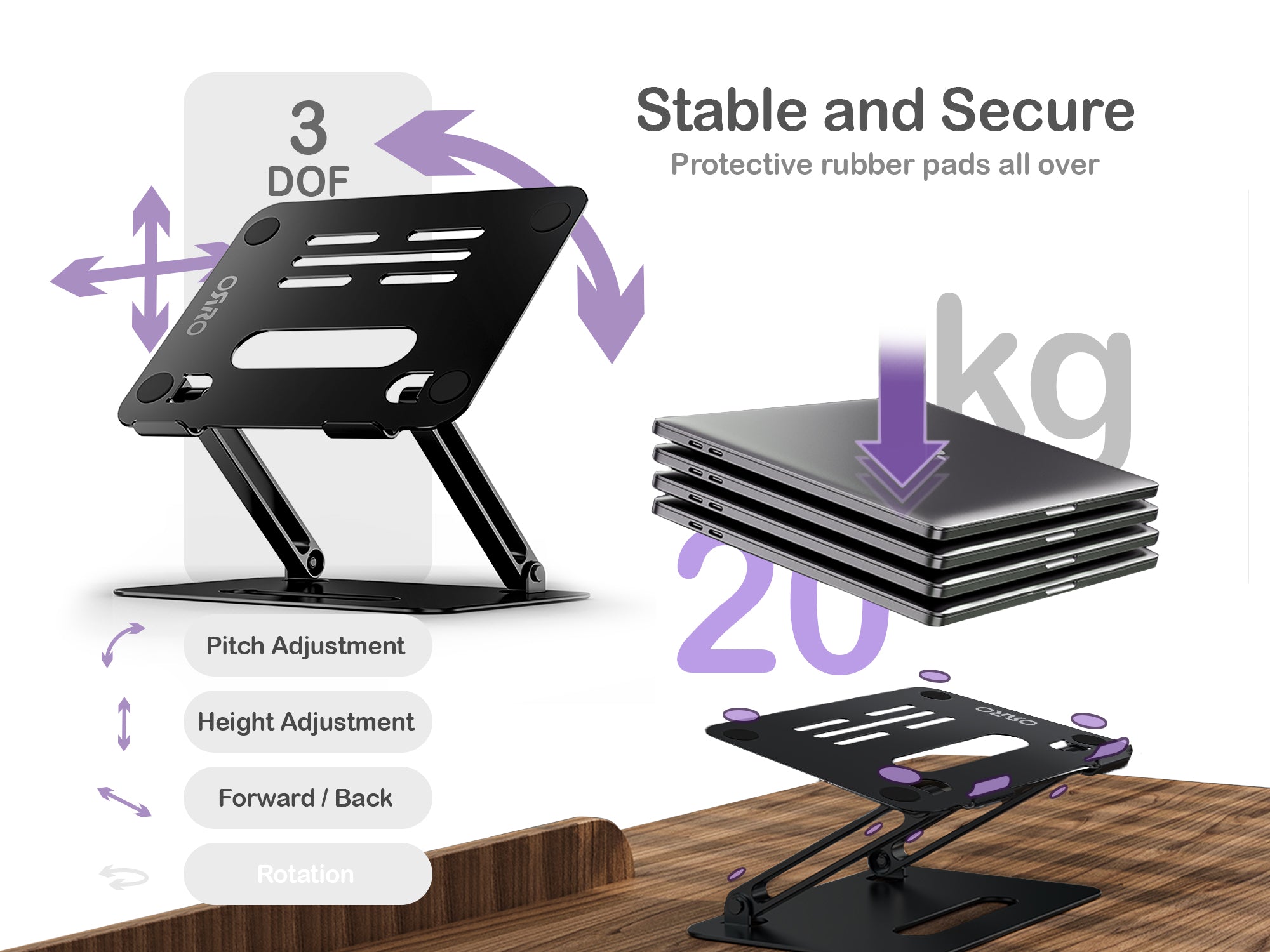 ORRO Laptop Pro Series - Adjustable Stand