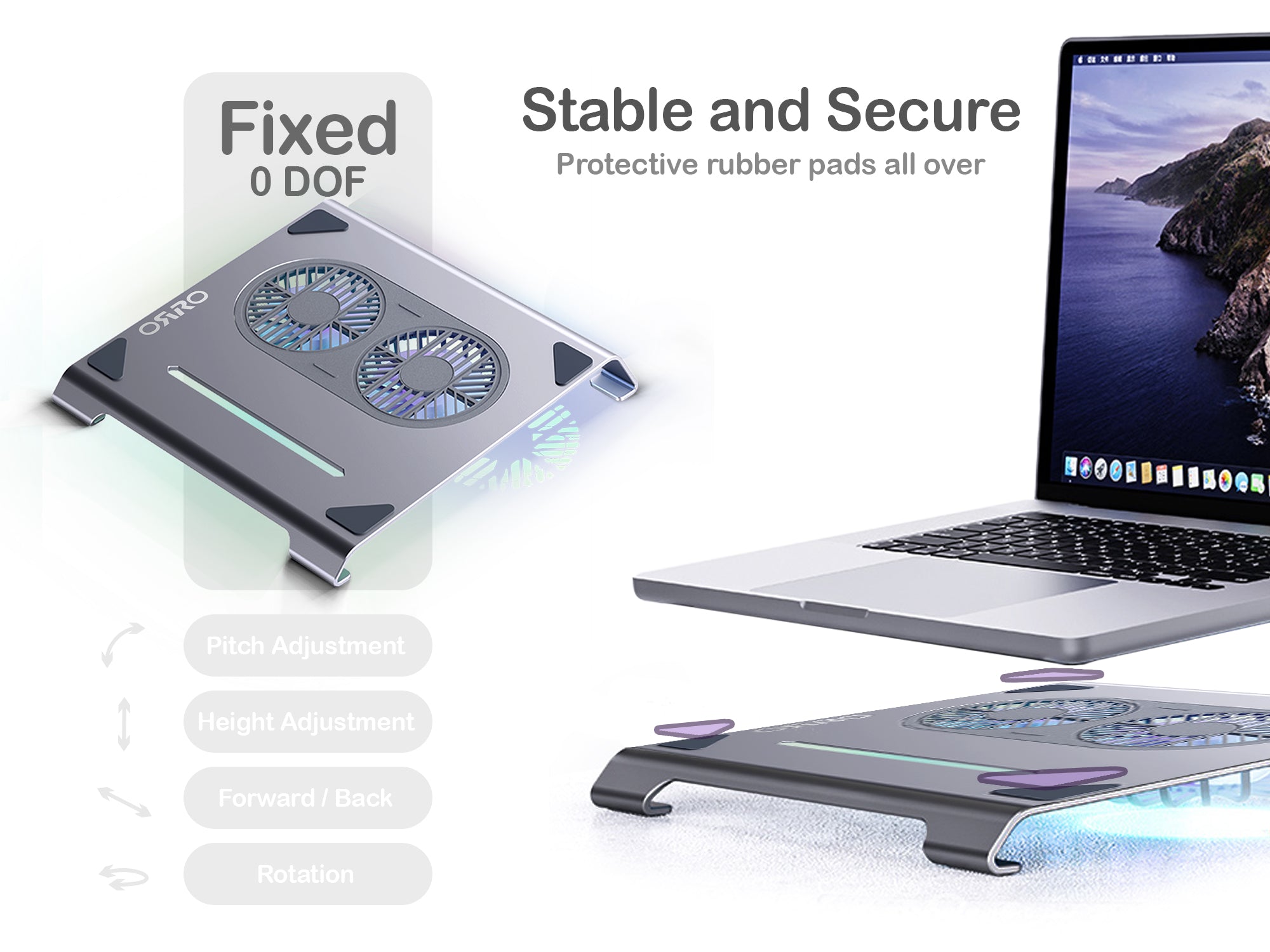 ORRO Laptop Home Series - Riser With Cooling Fan