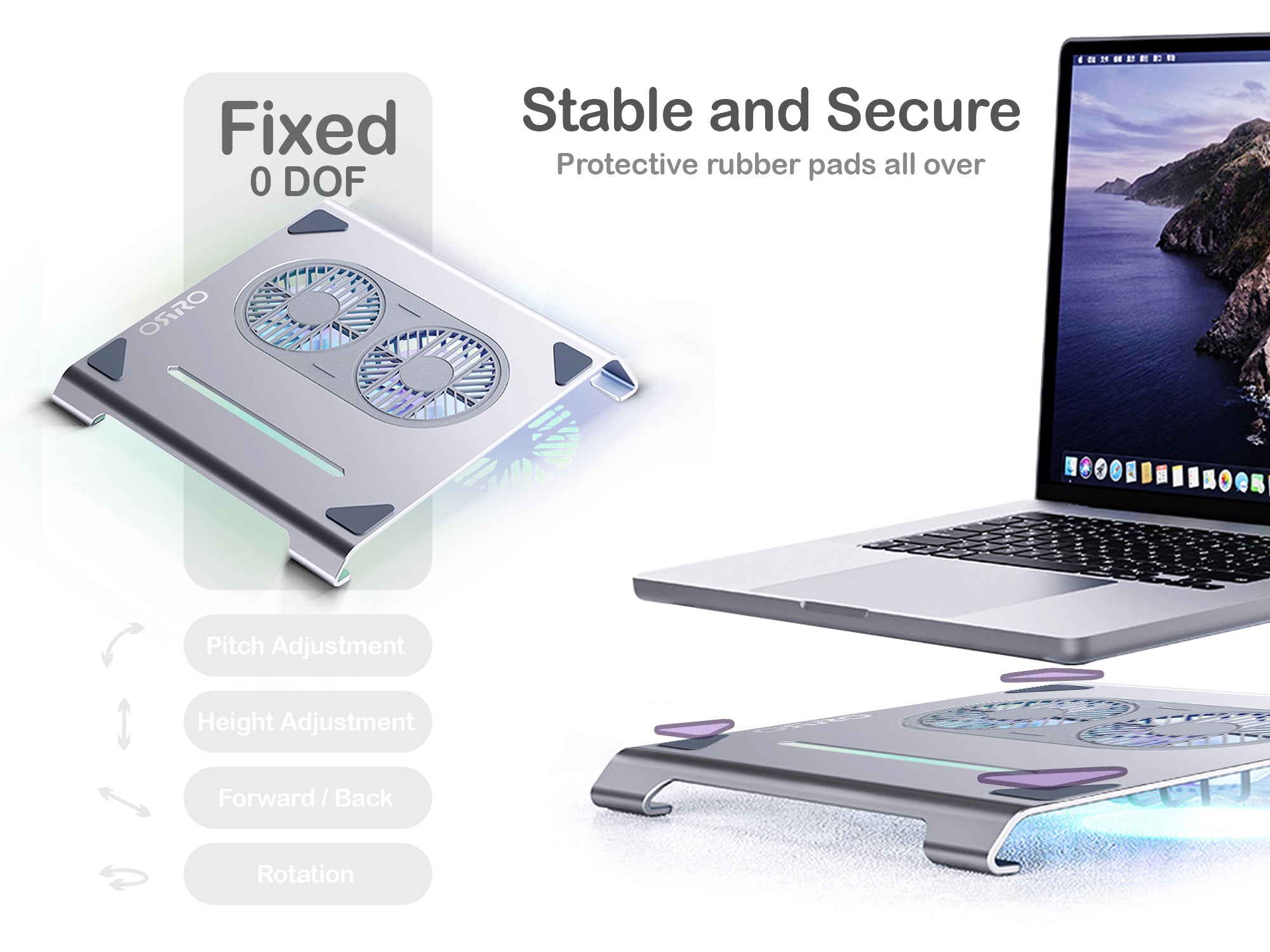 ORRO Laptop Home Series - Riser With Cooling Fan