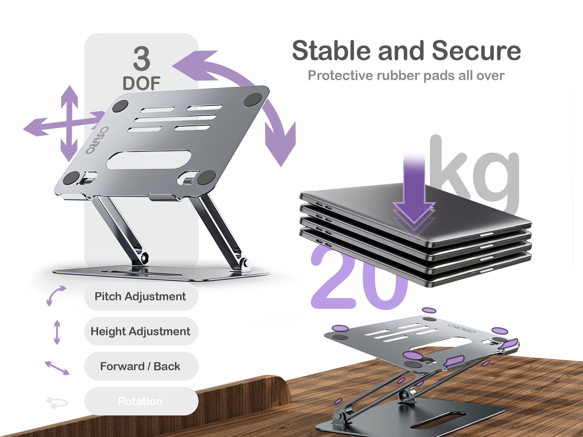 ORRO Laptop Pro Series - Adjustable Stand