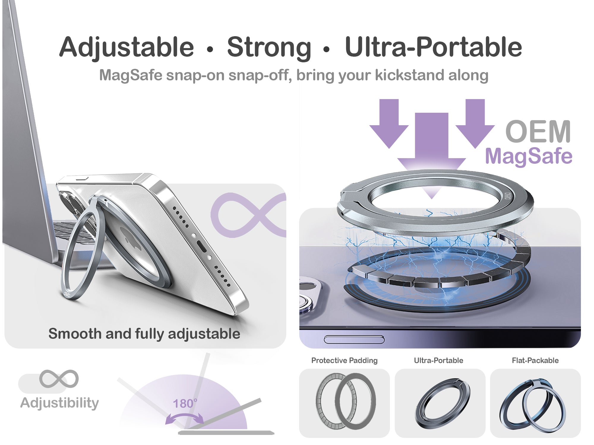 ORRO Mobile Home Series - iPhone MagSafe Kickstand