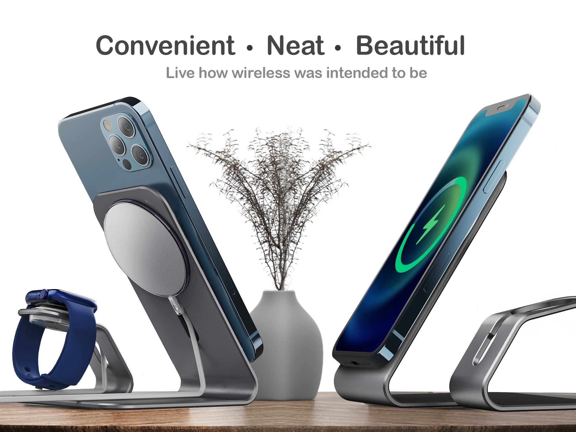 ORRO Mobile Home Plus Series - MagSafe iPhone and Apple Watch Stand