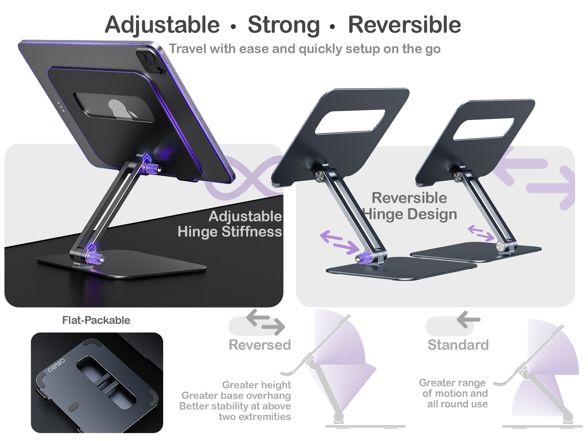 ORRO Tablet Pro Series - Height Adjustable Stand