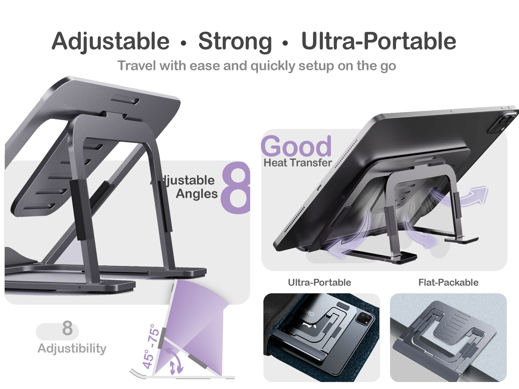 ORRO Tablet Home Series - Foldable Flatpack Stand