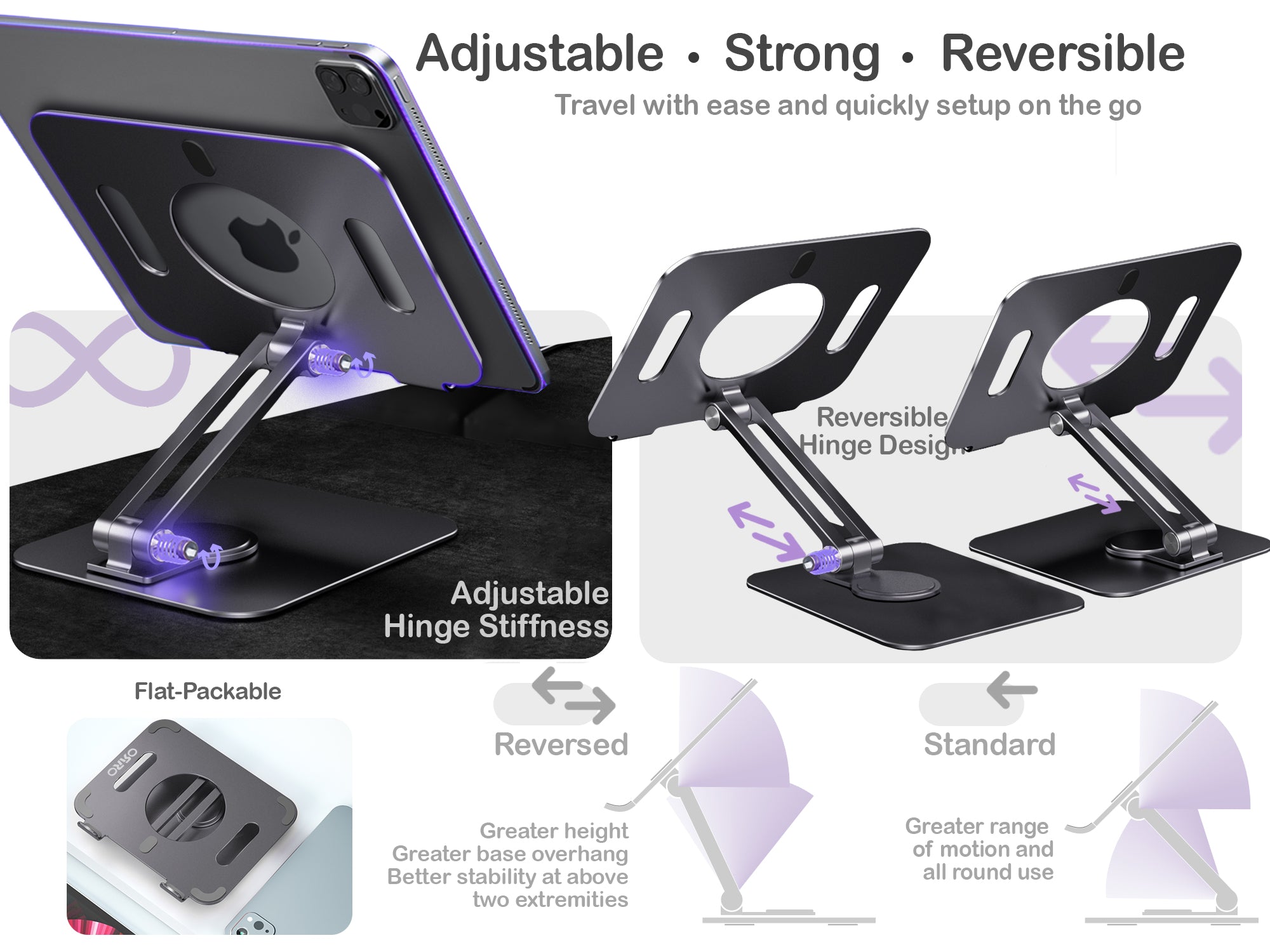 ORRO Tablet Pro Plus Series - Fully Adjustable Stand