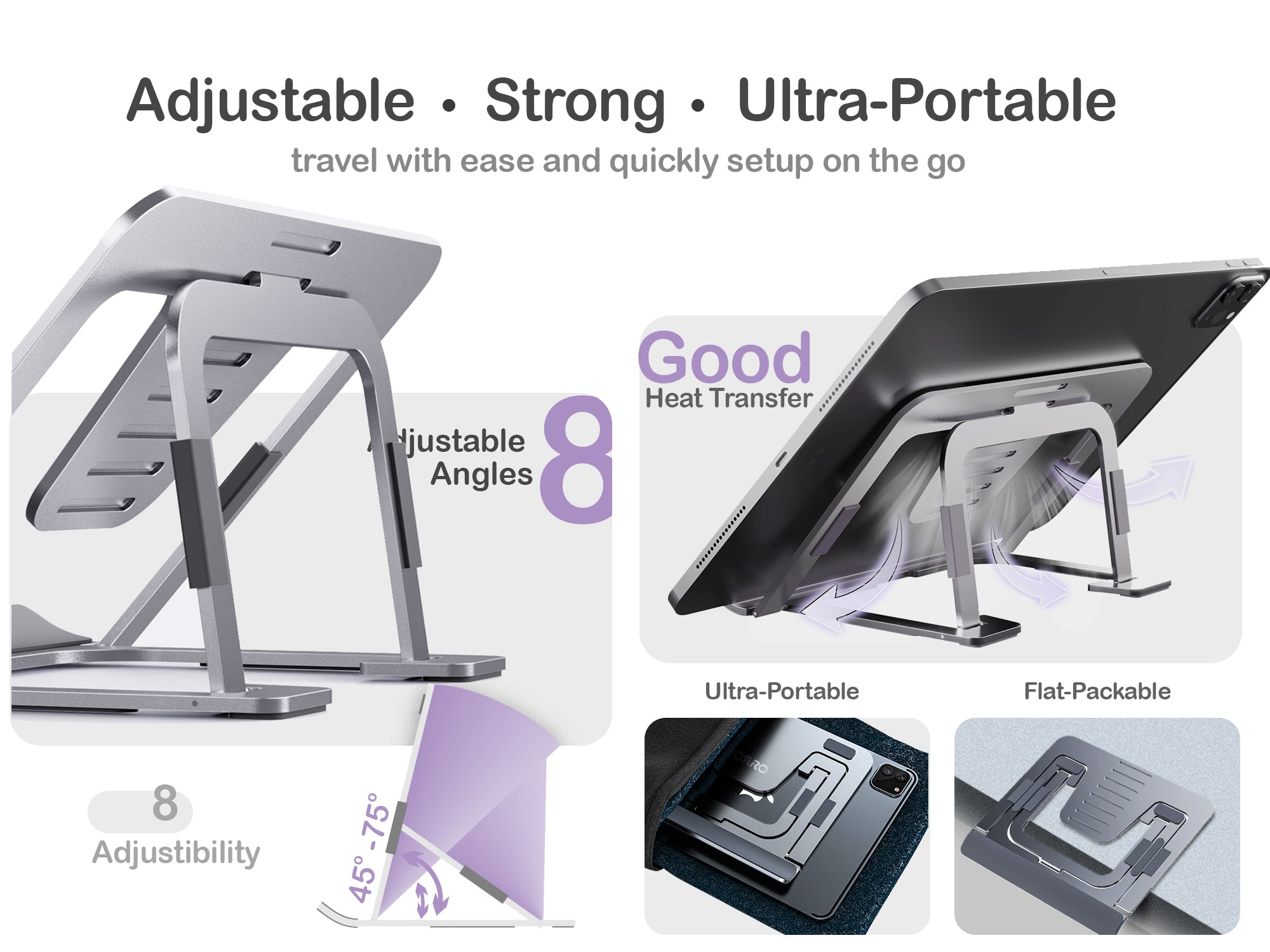 ORRO Tablet Home Series - Foldable Flatpack Stand
