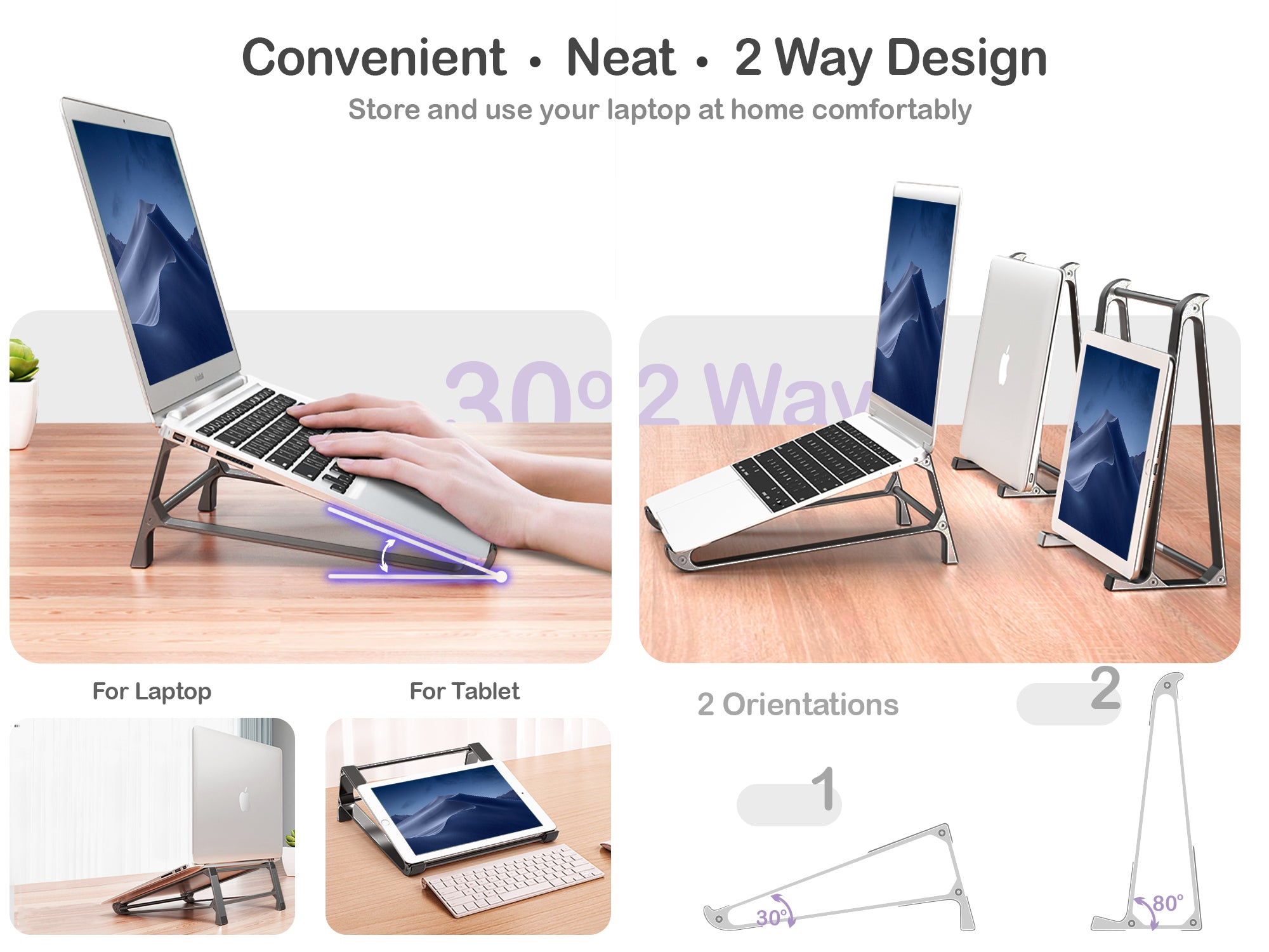 ORRO Laptop Home Series - 2-Way Stand