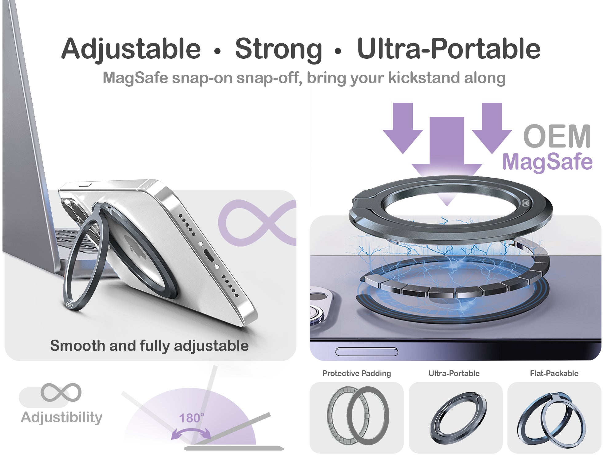 ORRO Mobile Home Series - iPhone MagSafe Kickstand