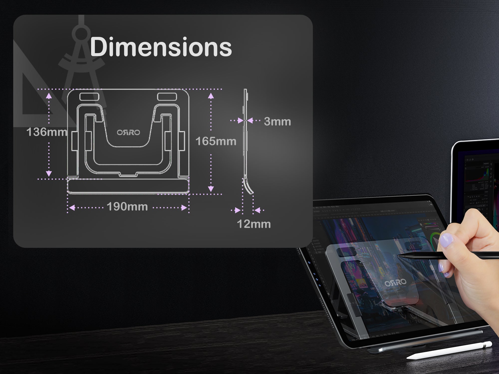ORRO Tablet Home Series - Foldable Flatpack Stand