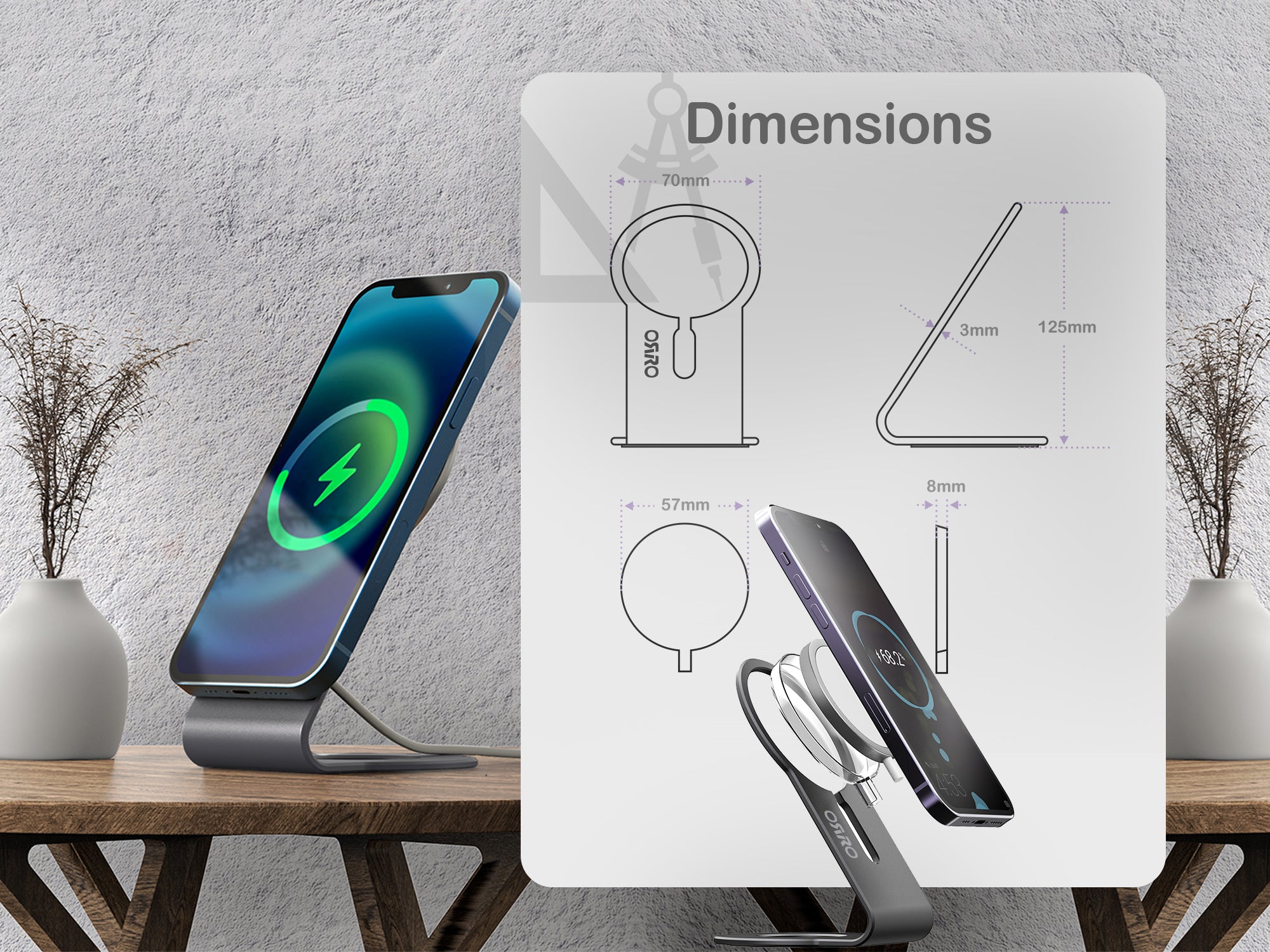 ORRO Mobile Home Plus Series - MagSafe Stand