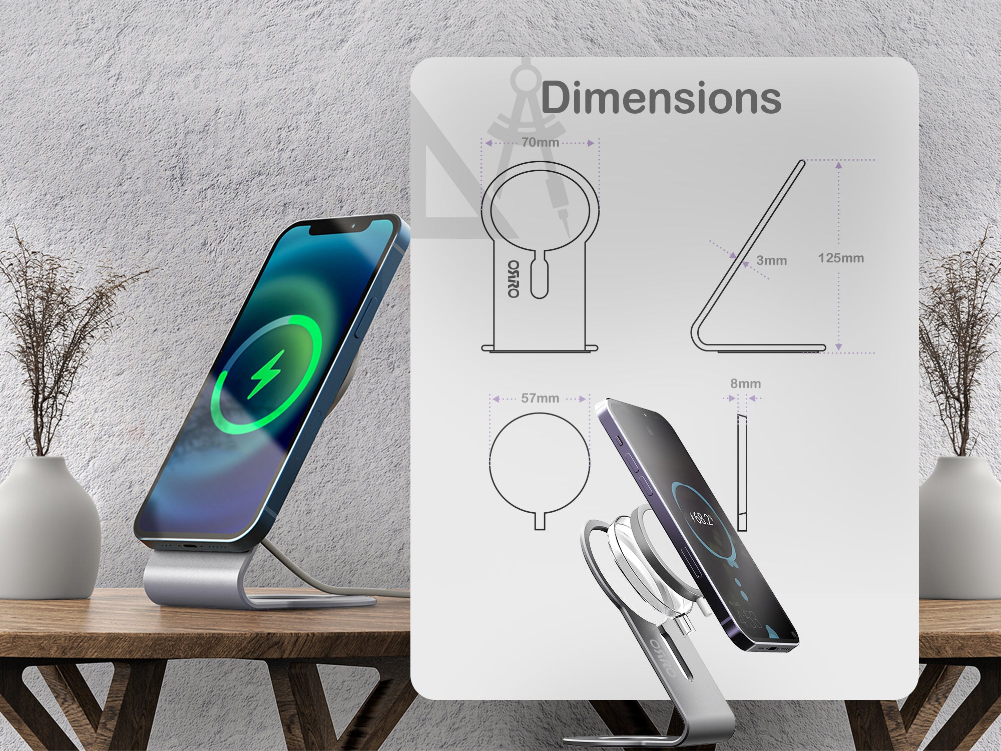 ORRO Mobile Home Plus Series - MagSafe Stand