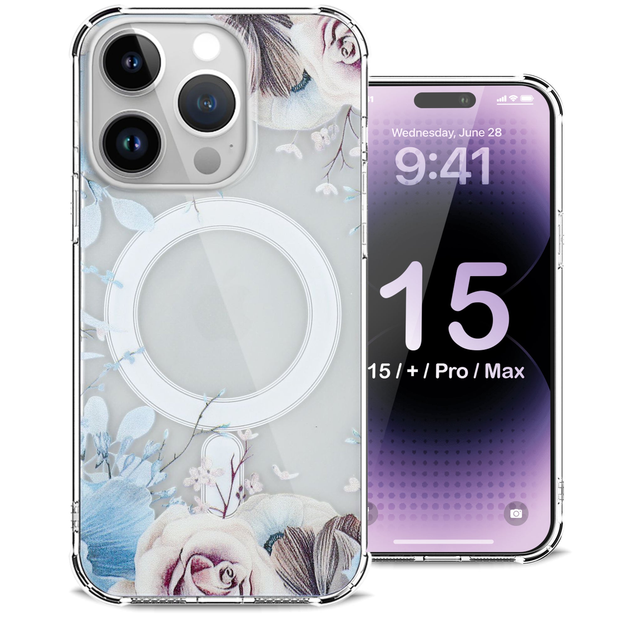 ORRO iPhone 15 Series Case - MagSafe Floral